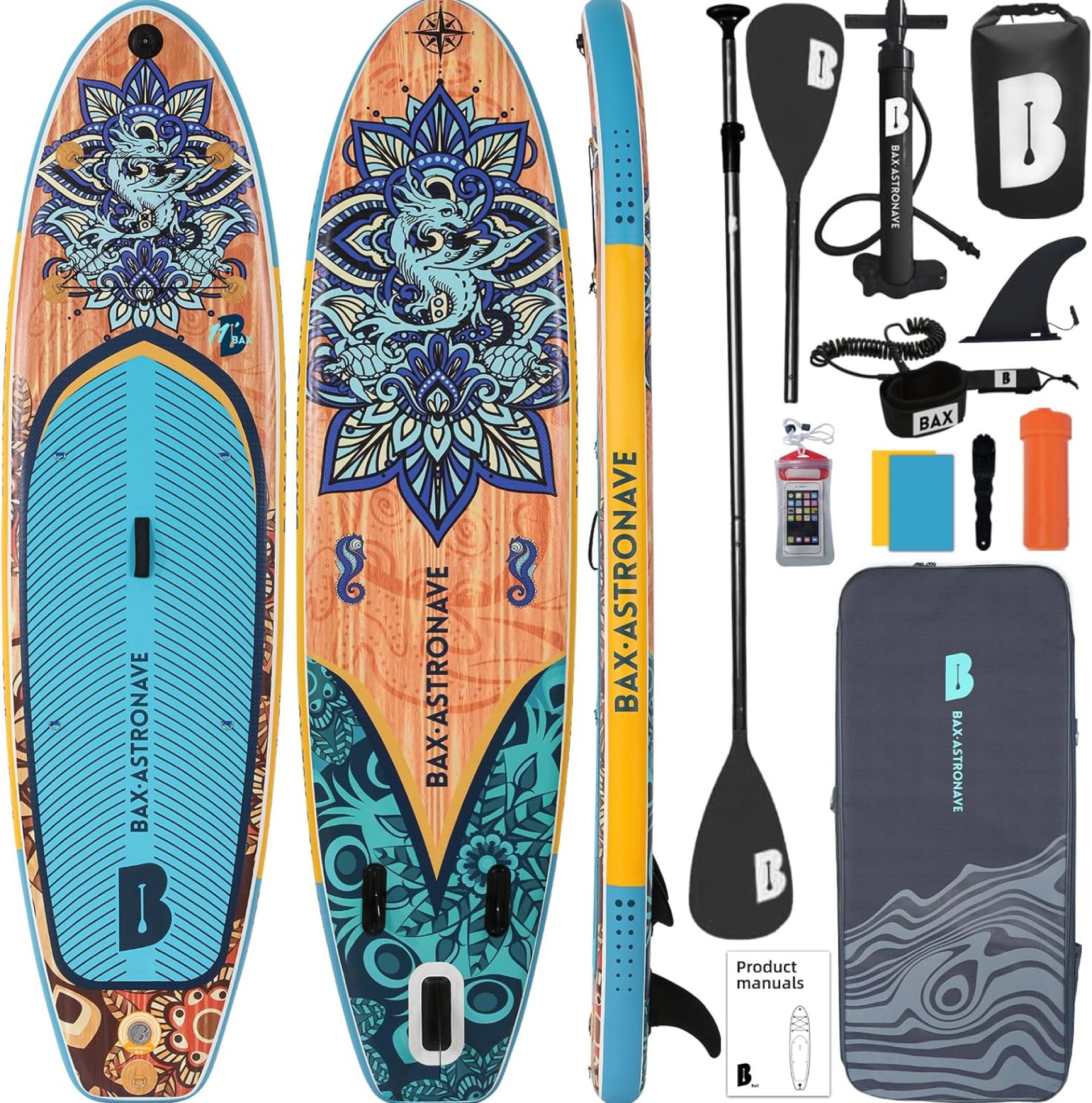 Inflatable Stand Up Paddle Board 11′ x 32” x 6” Paddleboard with Sup Accessories Backpack, Pump, Adjustable Leash for Adults & Youth of All Skill Levels Inflatable Stand Up Paddle Board 11′ x 32” x 6” Paddleboard with Sup Accessories Backpack, Pump, Adjustable Leash for Adults & Youth of All Skill Levels