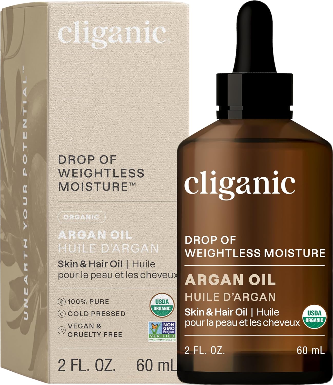 Cliganic Organic Argan Oil, 100% Pure – for Hair, Face & Skin | Cold Pressed Carrier Oil (Packaging May Vary) Cliganic Organic Argan Oil, 100% Pure – for Hair, Face & Skin | Cold Pressed Carrier Oil (Packaging May Vary)