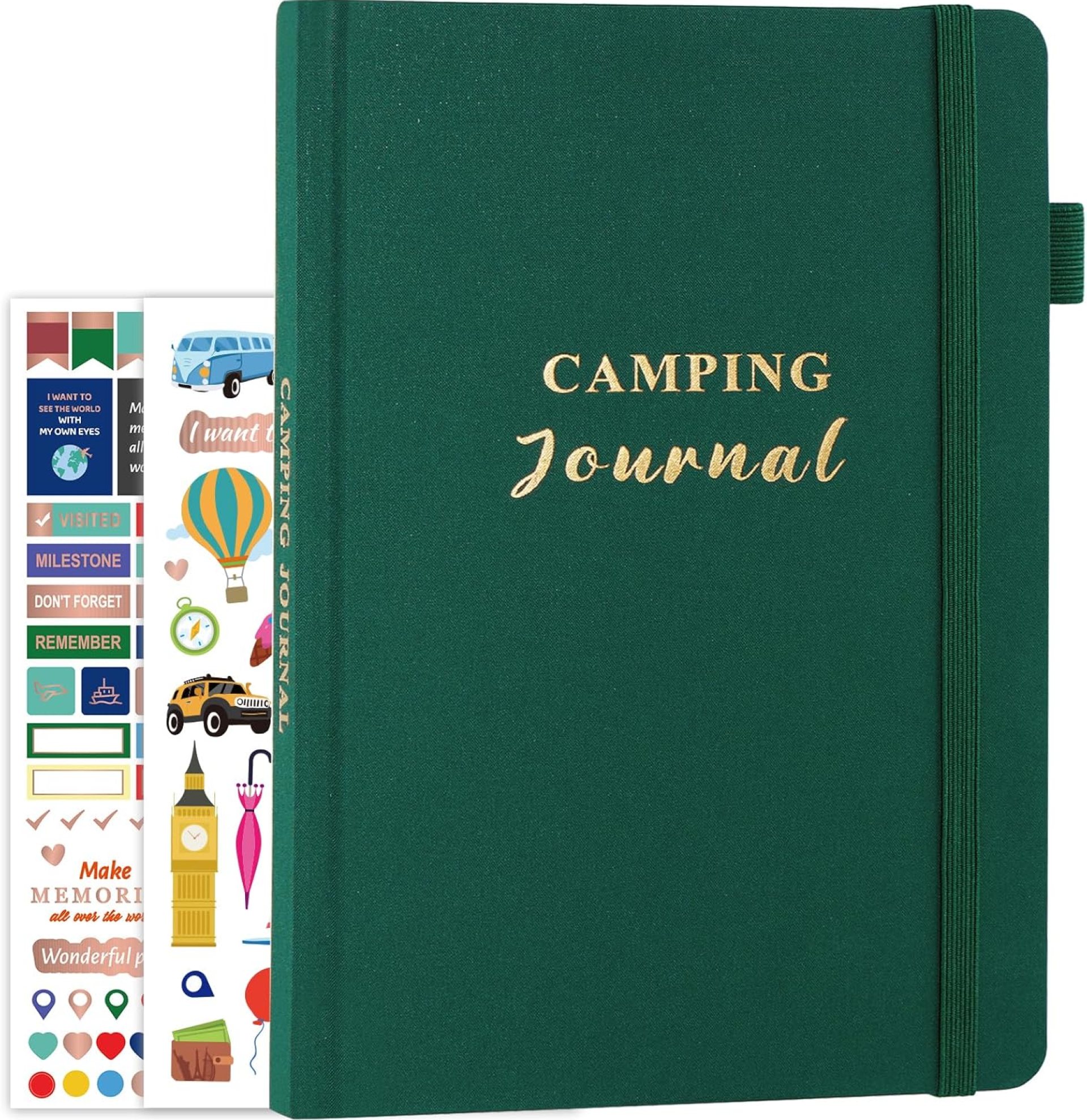 Camping Journal and RV Travel Log Book, A5 Outdoor Camp & Adventure Book for 25 Campsites, Hiking Journal, Family Travel Books Camper Essentials Camping Gifts for Women-Dark Green Camping Journal and RV Travel Log Book, A5 Outdoor Camp & Adventure Book for 25 Campsites, Hiking Journal, Family Travel Books Camper Essentials Camping Gifts for Women-Dark Green