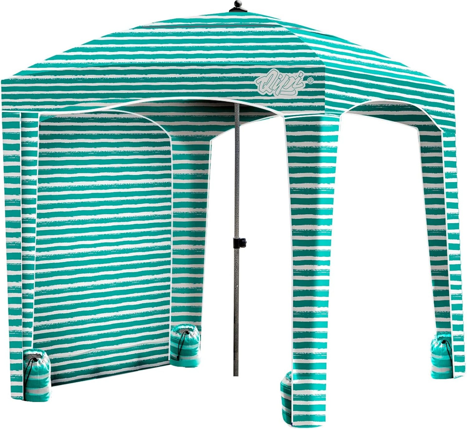 Qipi Beach Cabana – Easy to Set Up Canopy, Waterproof, Portable 6′ x 6′ Beach Shelter, Included Side Wall, Shade with UPF 50+ UV Protection, Ultimate Sun Umbrella – for Kids, Family & Friends Qipi Beach Cabana – Easy to Set Up Canopy, Waterproof, Portable 6′ x 6′ Beach Shelter, Included Side Wall, Shade with UPF 50+ UV Protection, Ultimate Sun Umbrella – for Kids, Family & Friends