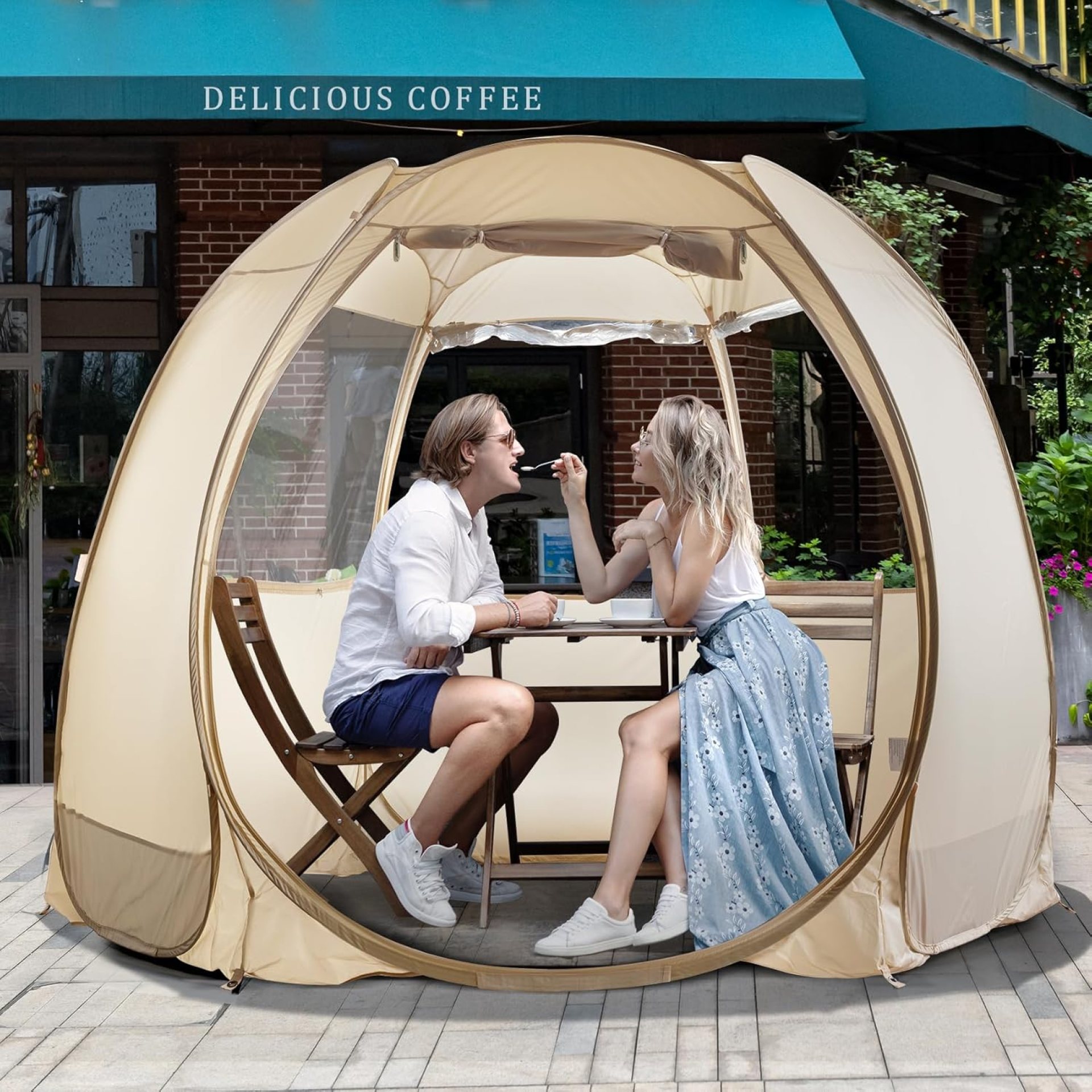 LEEDOR Pop Up Screen House Tent, UPF 50+ and Windproof Dome Outdoor Canopy Tent with Roll Up Zipped Door Privacy Gazebo, Compact and Lightweight for Party Camping Fishing Picnic, Grey LEEDOR Pop Up Screen House Tent, UPF 50+ and Windproof Dome Outdoor Canopy Tent with Roll Up Zipped Door Privacy Gazebo, Compact and Lightweight for Party Camping Fishing Picnic, Grey