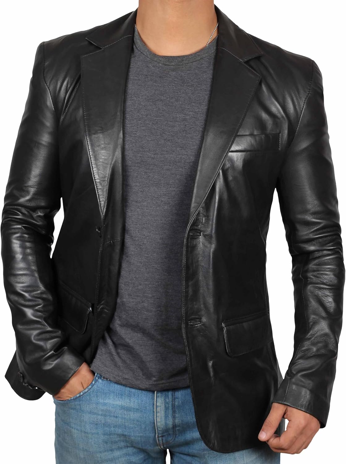 fjackets Leather Blazer for Men – Black & Brown Real Lambskin Casual Men’s Leather Jacket Coats fjackets Leather Blazer for Men – Black & Brown Real Lambskin Casual Men’s Leather Jacket Coats