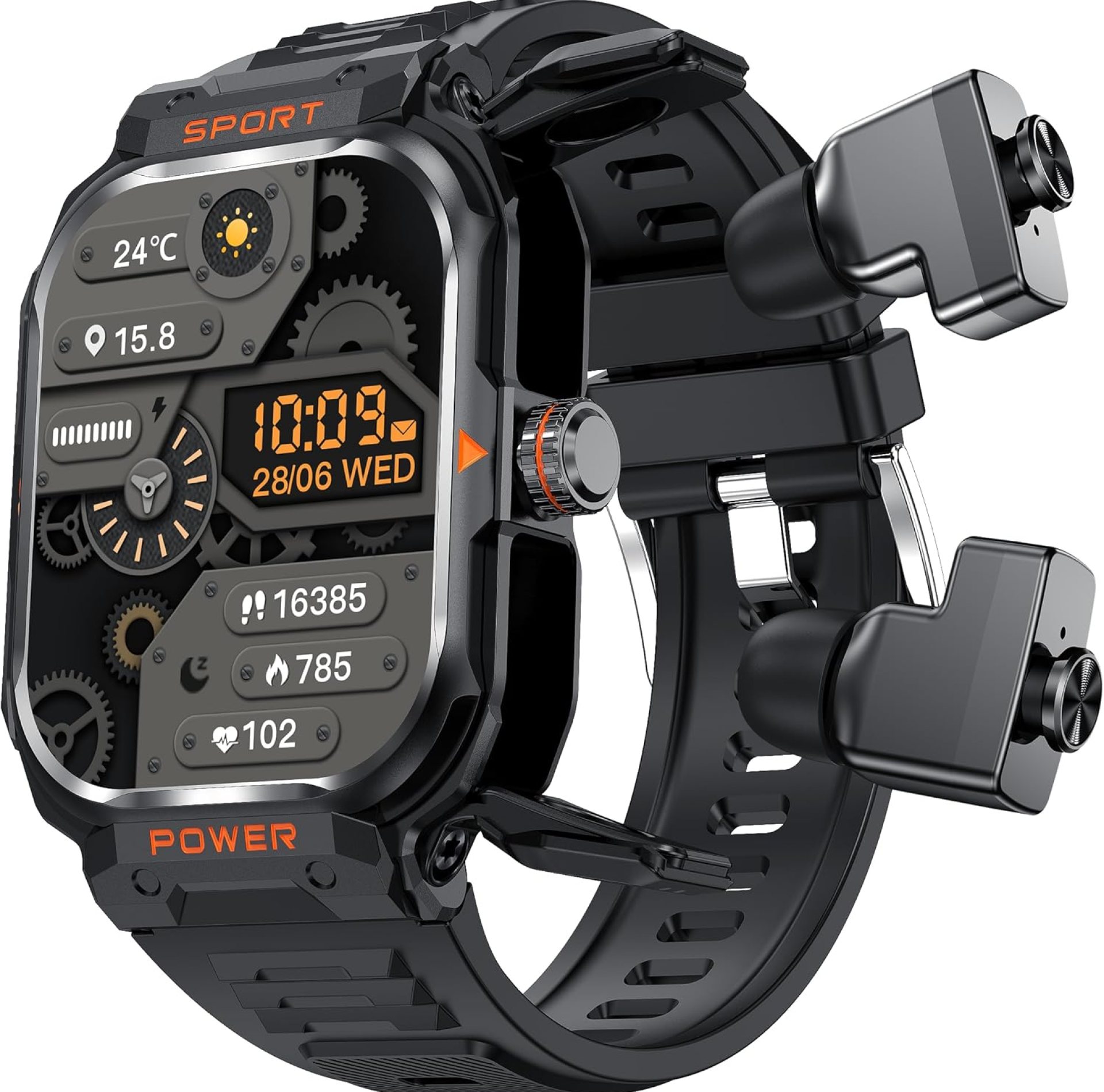 Smart Watch with Headphones,iOS and Android Phones,2 inch Full Touch Screen,Fitness Tracker,Answer/Make Call,Voice Recording,Sleep Monitor,Music Player,for Men and Women Smart Watch with Headphones,iOS and Android Phones,2 inch Full Touch Screen,Fitness Tracker,Answer/Make Call,Voice Recording,Sleep Monitor,Music Player,for Men and Women