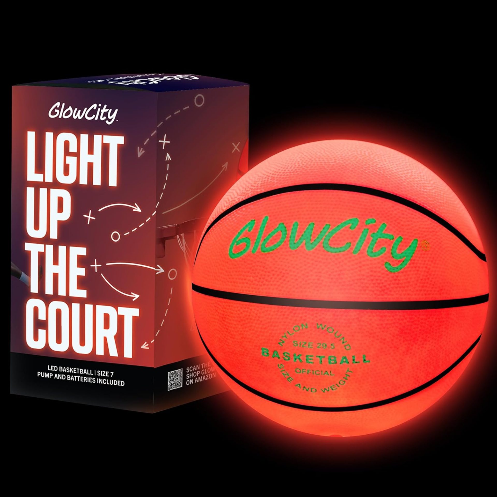 GlowCity Glow in The Dark Basketball for Teen Boy – Glowing Red Basket Ball, Light Up LED Toy for Night Ball Games – Sports Stuff & Gadgets for Kids Age 8 Years Old and Up. Great Gift for Boys & Girls GlowCity Glow in The Dark Basketball for Teen Boy – Glowing Red Basket Ball, Light Up LED Toy for Night Ball Games – Sports Stuff & Gadgets for Kids Age 8 Years Old and Up. Great Gift for Boys & Girls