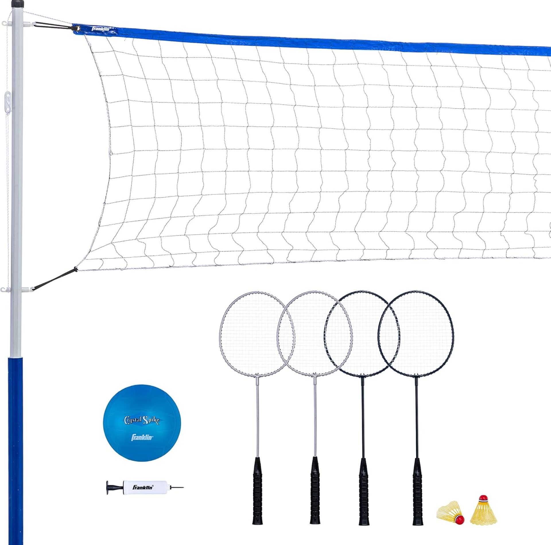 Franklin Sports Volleyball and Badminton Set Franklin Sports Volleyball and Badminton Set