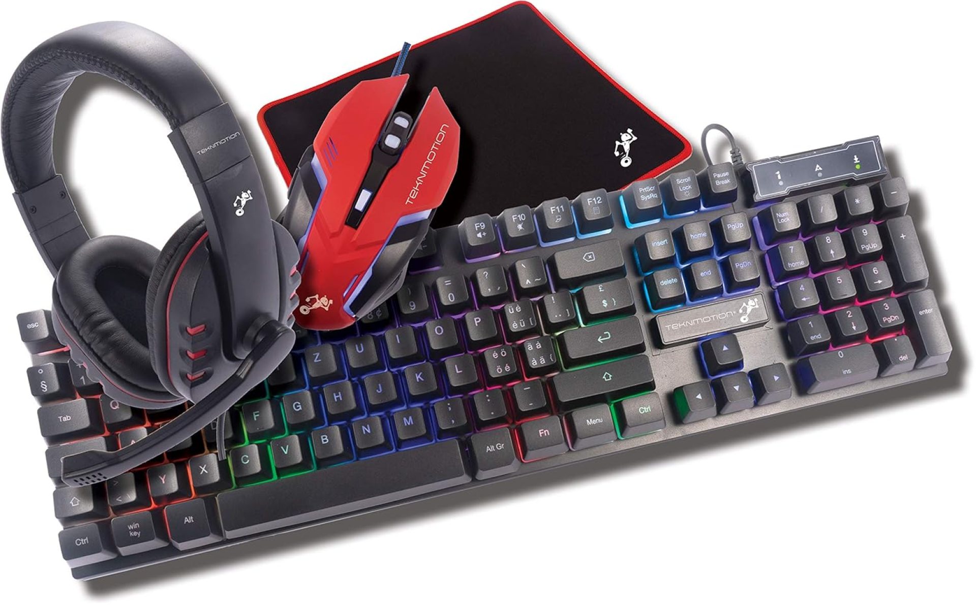 TekNmotion Nibiru 4-In-1 Gaming Bundle Keyboard, Mouse, Headset, Mousepad – PC TekNmotion Nibiru 4-In-1 Gaming Bundle Keyboard, Mouse, Headset, Mousepad – PC