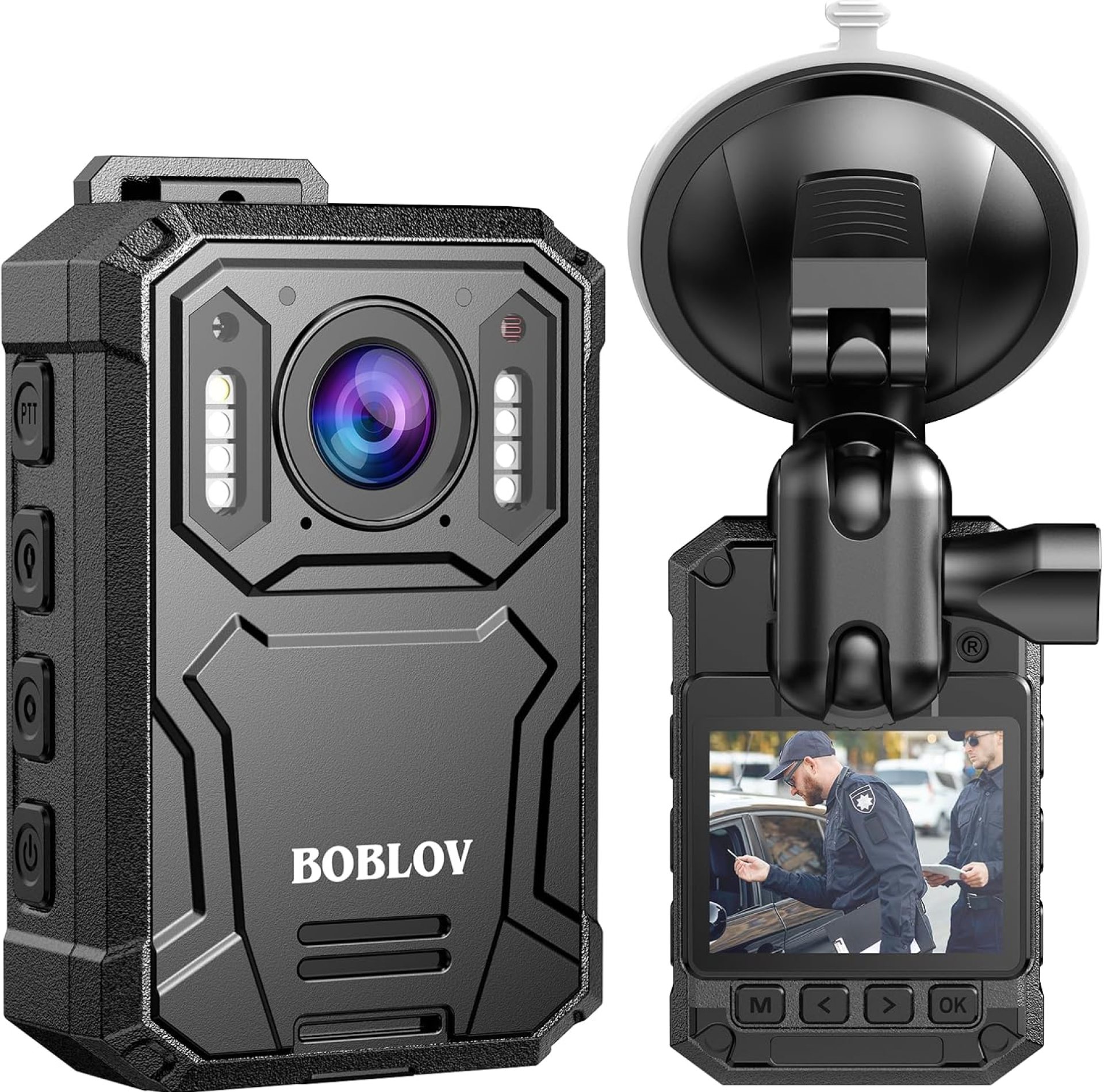 BOBLOV KJ23Pro 2K Body Camera, 256GB Body Camera with Night Vision, 4000mAh Battery for 15 Hours Continuous Recording, IP66 Waterproof Design for Law Enforcement, Security, and Outdoor Work BOBLOV KJ23Pro 2K Body Camera, 256GB Body Camera with Night Vision, 4000mAh Battery for 15 Hours Continuous Recording, IP66 Waterproof Design for Law Enforcement, Security, and Outdoor Work
