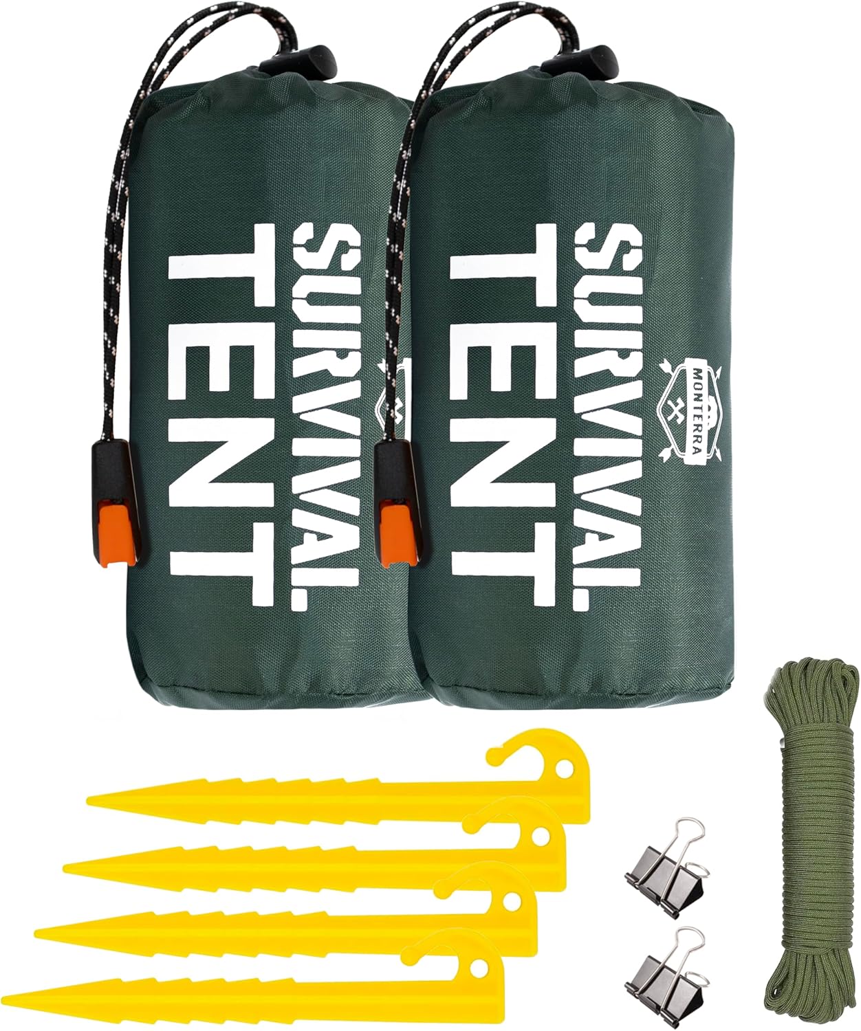 Emergency Tent, 2 Person Survival Shelter, Thermal Mylar, Waterproof, Outdoor Camping Gear and Equipment, Survival Kits, Compact Bivvy Tarp, Includes Paracord and Accessories. Emergency Tent, 2 Person Survival Shelter, Thermal Mylar, Waterproof, Outdoor Camping Gear and Equipment, Survival Kits, Compact Bivvy Tarp, Includes Paracord and Accessories.