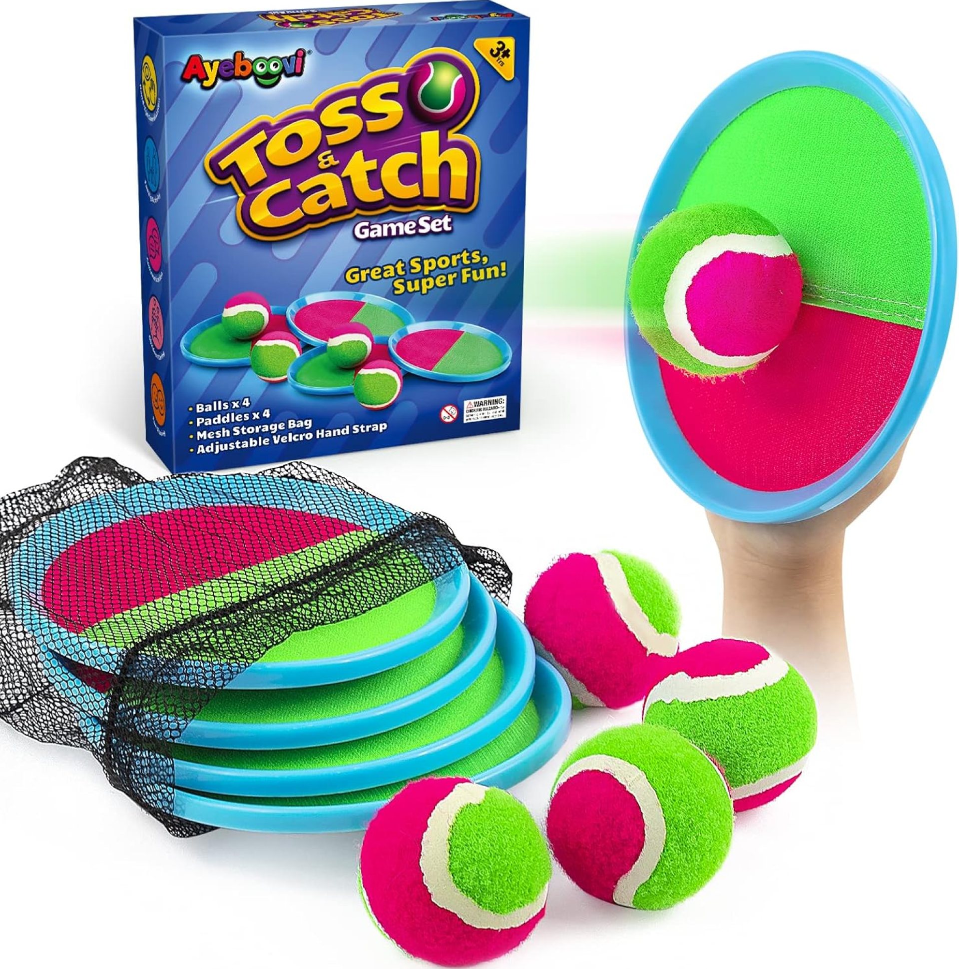 Ayeboovi Toss and Catch Ball Game Outdoor Toys for Kids Games Beach Pool Toys Outdoor Yard Games for 3 4 5 6 7 8+ Year Old Boys Girls Birthday Valentine’s Day Gift Easter Basket Stuffers (Upgraded) Ayeboovi Toss and Catch Ball Game Outdoor Toys for Kids Games Beach Pool Toys Outdoor Yard Games for 3 4 5 6 7 8+ Year Old Boys Girls Birthday Valentine’s Day Gift Easter Basket Stuffers (Upgraded)