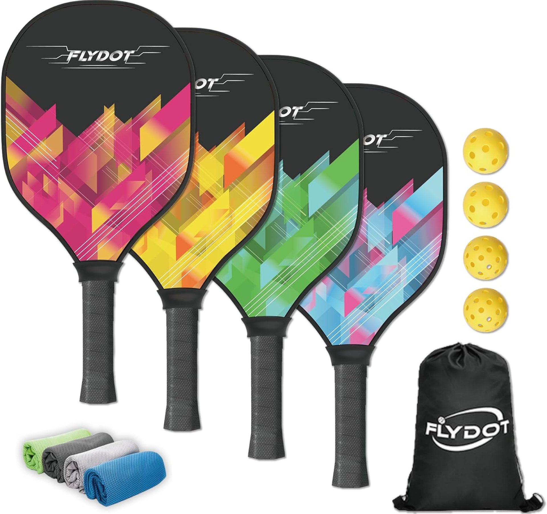 Pickleball Paddles Set of 4,USAPA Approved,4 Indoor&Outdoor Pickleball Balls, Carrying Bag, 4 Cooling Towels,4 Pack Paddles,Pickleball Paddles Pack Gifts for Beginner&Pro Pickleball Paddles Set of 4,USAPA Approved,4 Indoor&Outdoor Pickleball Balls, Carrying Bag, 4 Cooling Towels,4 Pack Paddles,Pickleball Paddles Pack Gifts for Beginner&Pro