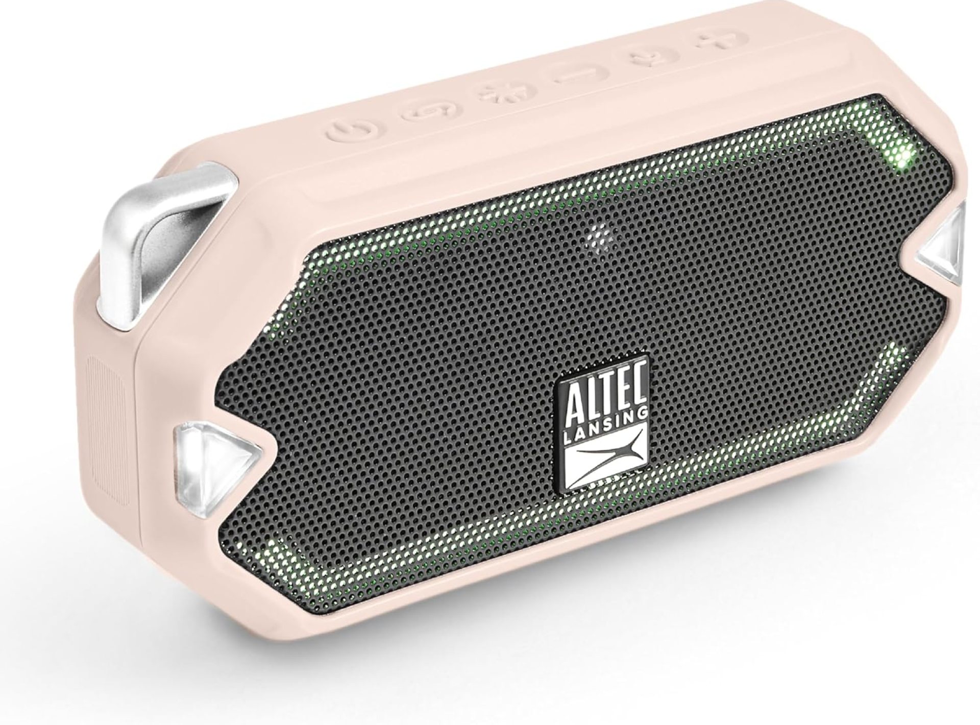 Altec Lansing – HydraMini Wireless Bluetooth Speaker, IP67 Waterproof USB C Rechargeable Battery with 6 Hours Playtime, Compact, Shockproof, Snowproof, Everything Proof (Petal Pink) Altec Lansing – HydraMini Wireless Bluetooth Speaker, IP67 Waterproof USB C Rechargeable Battery with 6 Hours Playtime, Compact, Shockproof, Snowproof, Everything Proof (Petal Pink)