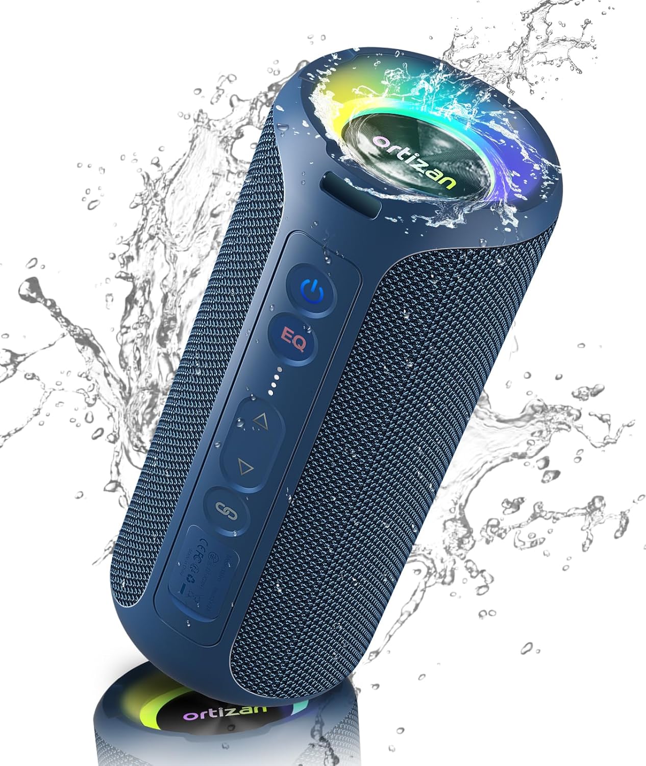 Ortizan Bluetooth Speaker, Portable with Big Audio, Wireless Stereo, 40W Deep Bass, RGB Light, BT5.3, Waterproof Shower Speakers for Outdoor/Beach/Home, Electronic Gift, Blue Ortizan Bluetooth Speaker, Portable with Big Audio, Wireless Stereo, 40W Deep Bass, RGB Light, BT5.3, Waterproof Shower Speakers for Outdoor/Beach/Home, Electronic Gift, Blue