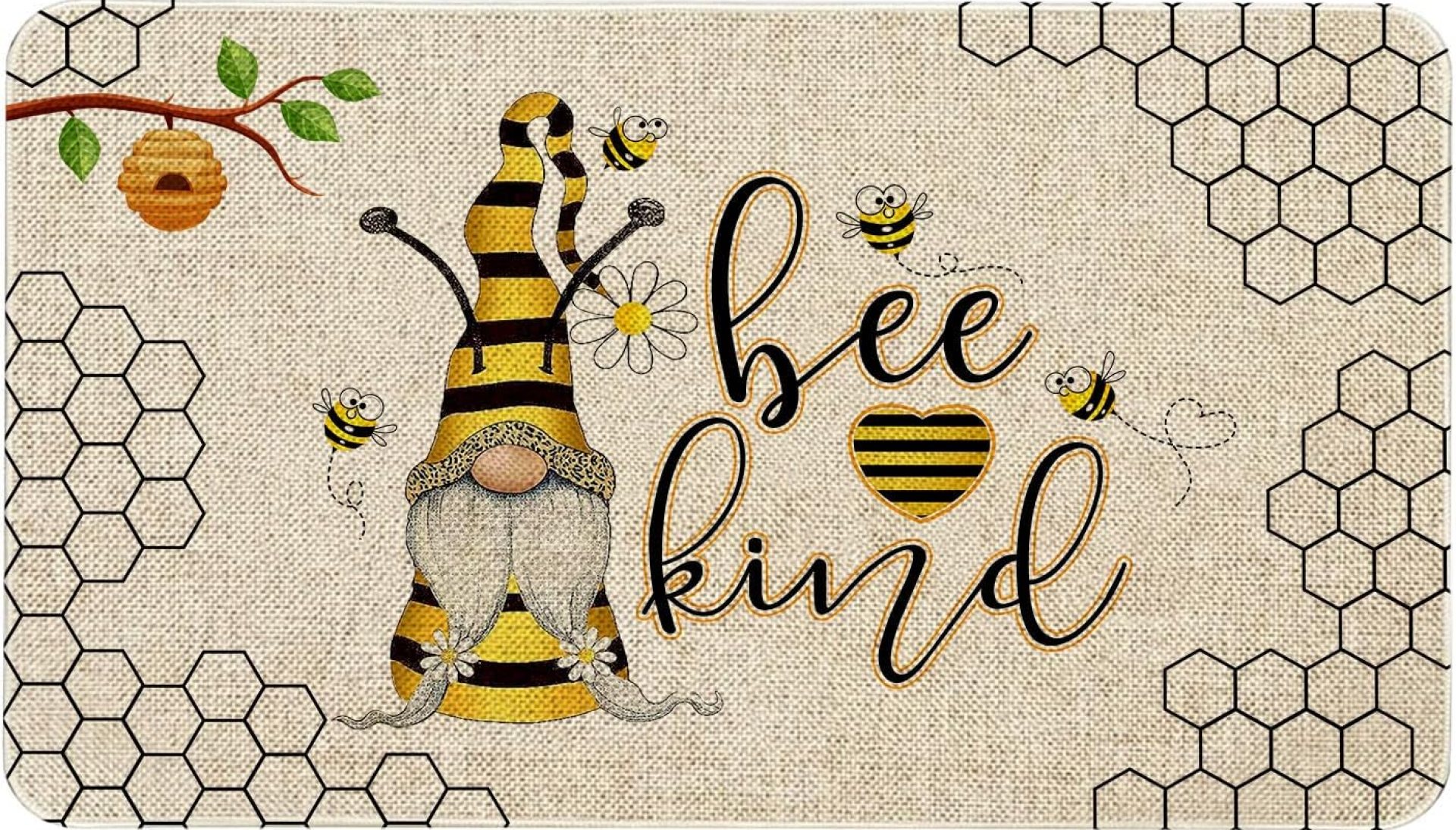 Roszwtit Spring Summer Door Mat 30 X 17 Inch Bee Kind Gnome Doormat Indoor Outdoor Entrance Floor Mat Non Slip Summer Decor Rubber Welcome Mats Roszwtit Spring Summer Door Mat 30 X 17 Inch Bee Kind Gnome Doormat Indoor Outdoor Entrance Floor Mat Non Slip Summer Decor Rubber Welcome Mats
