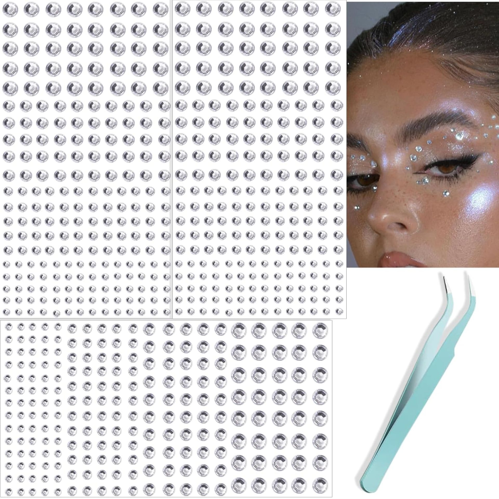 NOOEPC 660Pcs Face Gems Hair Gems, Self-Adhesive Face Jewels Eye Jewels Rhinestones 3/4/5/6 mm DIY Face Gems Stick on, Halloween Makeup Gems Rave Accessories for Face Eyes Makeup Body, Crafts NOOEPC 660Pcs Face Gems Hair Gems, Self-Adhesive Face Jewels Eye Jewels Rhinestones 3/4/5/6 mm DIY Face Gems Stick on, Halloween Makeup Gems Rave Accessories for Face Eyes Makeup Body, Crafts