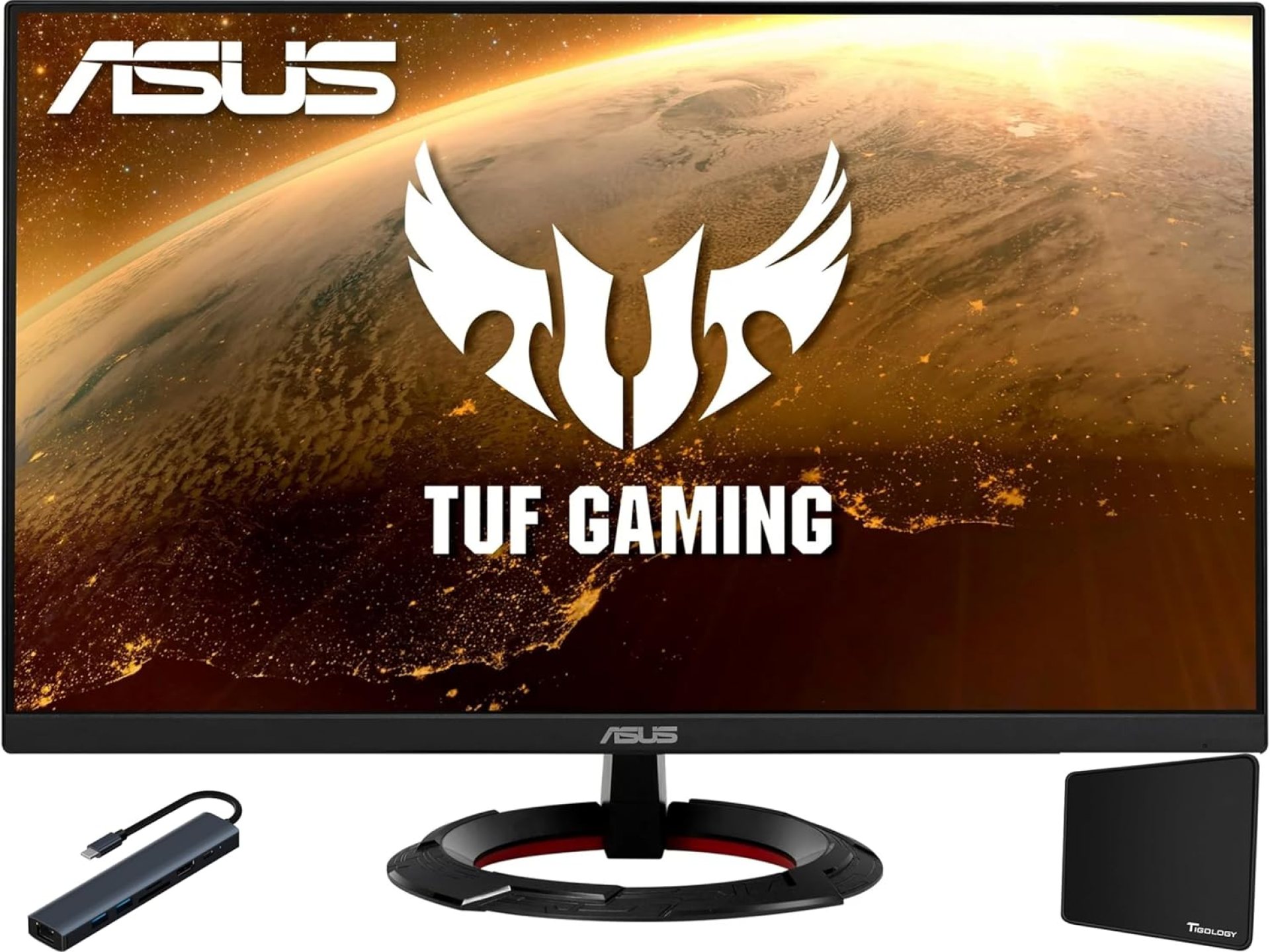 TUF Gaming 23.8” FHD (1920×1080) Gaming Monitor, IPS, 165Hz, 1ms, DisplayPort, HDMI, Black with Accessories TUF Gaming 23.8” FHD (1920×1080) Gaming Monitor, IPS, 165Hz, 1ms, DisplayPort, HDMI, Black with Accessories