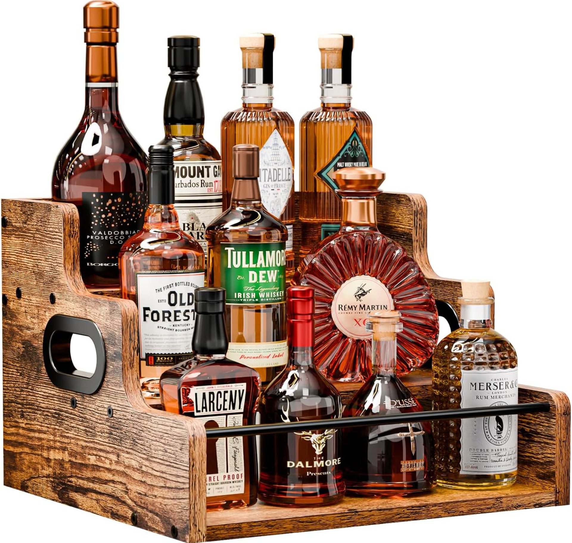 KLM Liquor Bottle Display Shelf, Coffee Syrup Rack Organizer, 3 Step Countertop Liquor Wine Rack, mini bar,liquor cabinet, Home Retro Bar Shelf Stand for Liquor Whiskey, Spirits, Brown, GL-06 KLM Liquor Bottle Display Shelf, Coffee Syrup Rack Organizer, 3 Step Countertop Liquor Wine Rack, mini bar,liquor cabinet, Home Retro Bar Shelf Stand for Liquor Whiskey, Spirits, Brown, GL-06
