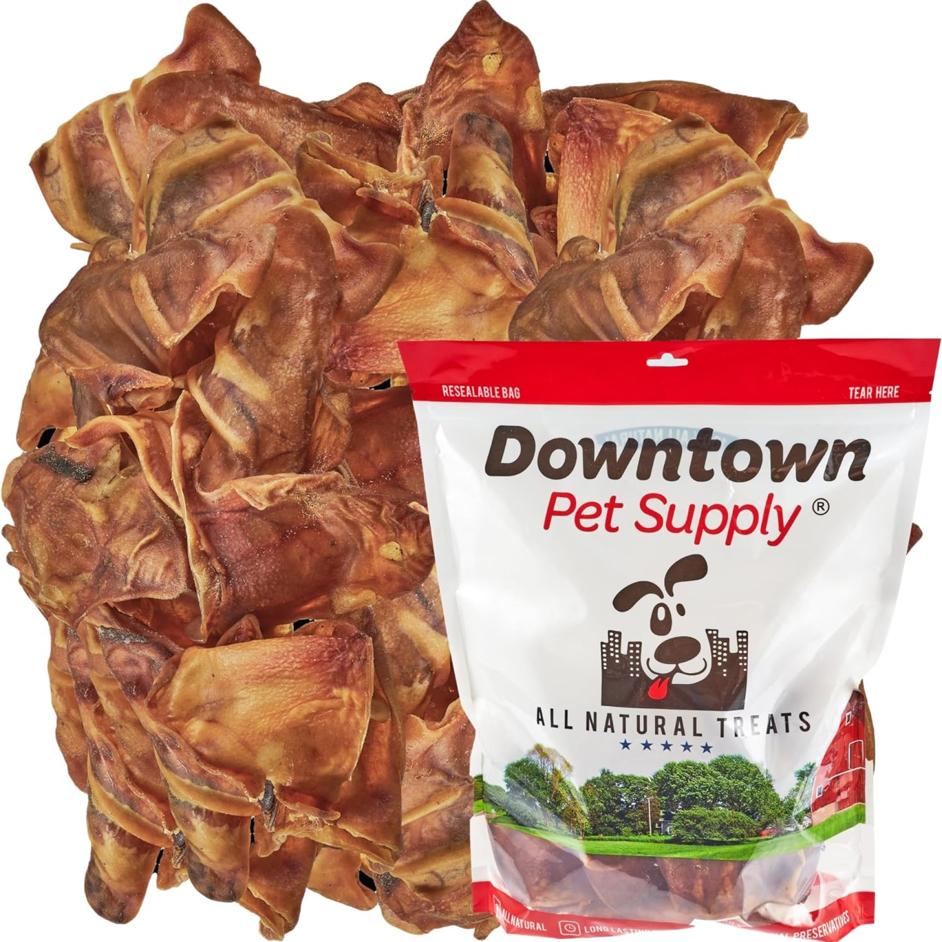 Downtown Pet Supply – Jumbo Pig Ears – Dog Dental Treats & Rawhide-Free Dog Chews – Healthy Coat & Skin Care, Cholesterol & Heart Health – Protein, Vitamins & Minerals – 20 Pack Downtown Pet Supply – Jumbo Pig Ears – Dog Dental Treats & Rawhide-Free Dog Chews – Healthy Coat & Skin Care, Cholesterol & Heart Health – Protein, Vitamins & Minerals – 20 Pack