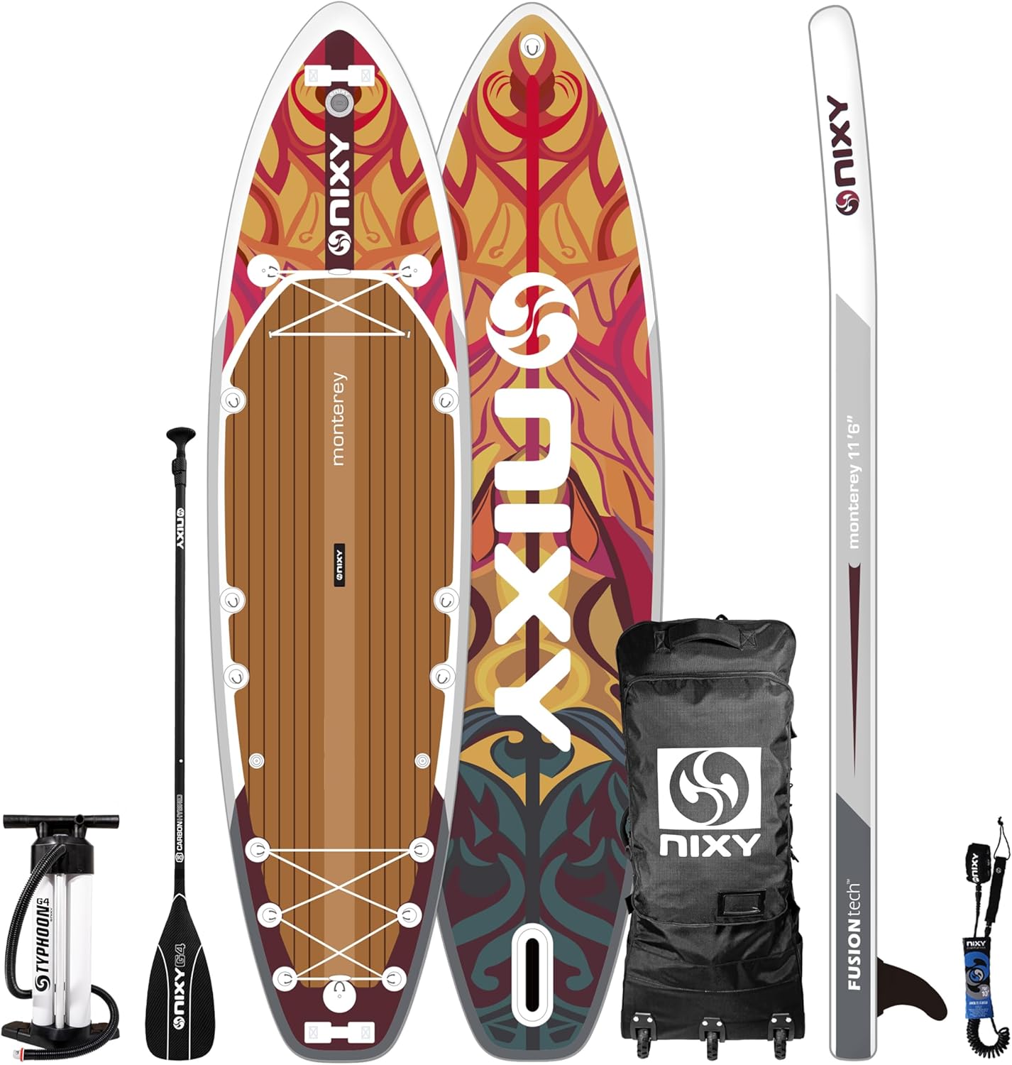 NIXY Monterey G5 Paddle Board Expedition & Touring – 11’6″ x 34″ x 6″ Inflatable SUP – Welded Seams, Woven Drop Stitch for Safety & Durability – Ultra-Light and Stable. NIXY Monterey G5 Paddle Board Expedition & Touring – 11’6″ x 34″ x 6″ Inflatable SUP – Welded Seams, Woven Drop Stitch for Safety & Durability – Ultra-Light and Stable.