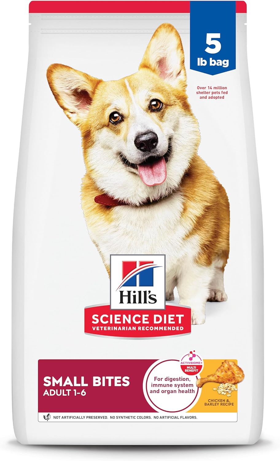 Hill’s Science Diet Adult 1-6, Adult 1-6 Premium Nutrition, Small Kibble, Dry Dog Food, Chicken & Barley, 5 lb Bag Hill’s Science Diet Adult 1-6, Adult 1-6 Premium Nutrition, Small Kibble, Dry Dog Food, Chicken & Barley, 5 lb Bag