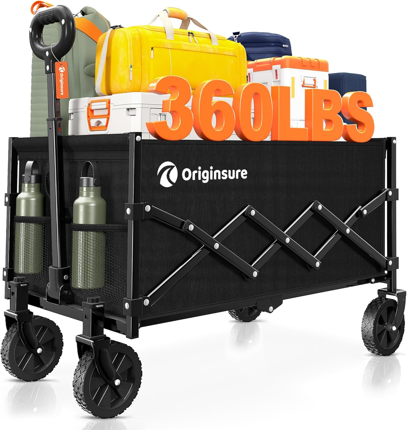 Collapsible Wagon Cart Foldable – Lightweight Portable Heavy Duty Folding Beach Wagons with Wheels – Outdoor Utility Carts for Grocery, Camping, Shopping, Sports, Garden with Large Capacity Collapsible Wagon Cart Foldable – Lightweight Portable Heavy Duty Folding Beach Wagons with Wheels – Outdoor Utility Carts for Grocery, Camping, Shopping, Sports, Garden with Large Capacity