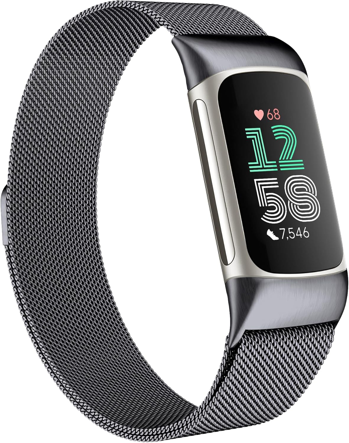 JKD Compatible with Fitbit Charge 6/Charge 5 Bands, Adjustable Stainless Steel Metal Mesh Loop Replacement Straps for Women & Men, Advanced Activity & Fitness Trackers JKD Compatible with Fitbit Charge 6/Charge 5 Bands, Adjustable Stainless Steel Metal Mesh Loop Replacement Straps for Women & Men, Advanced Activity & Fitness Trackers