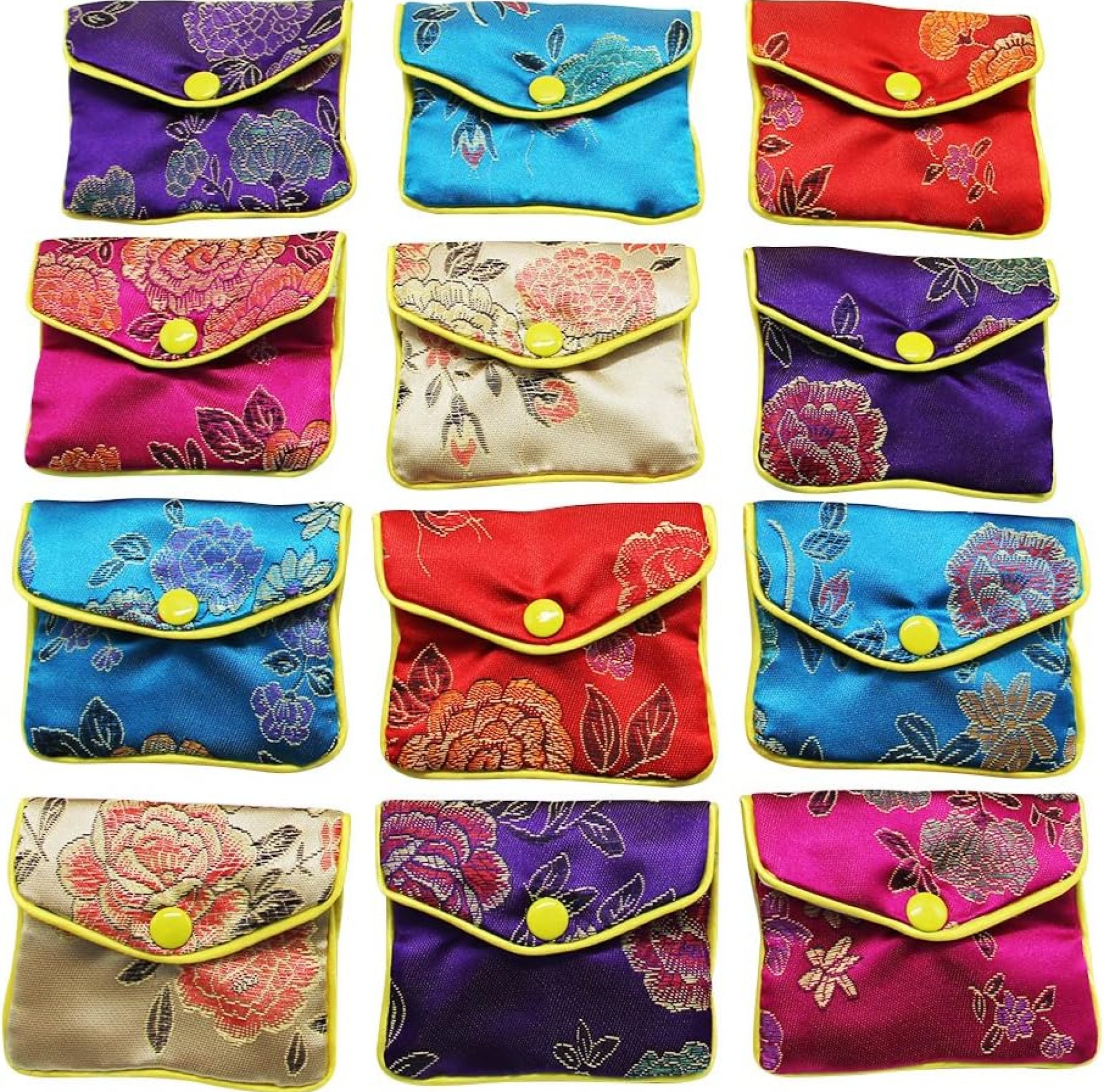 MorTime Jewellery Jewelry Silk Purse Pouch Gift Bags, Multiple Colors, Pack of 12 (Large,4″x4.7″) MorTime Jewellery Jewelry Silk Purse Pouch Gift Bags, Multiple Colors, Pack of 12 (Large,4″x4.7″)