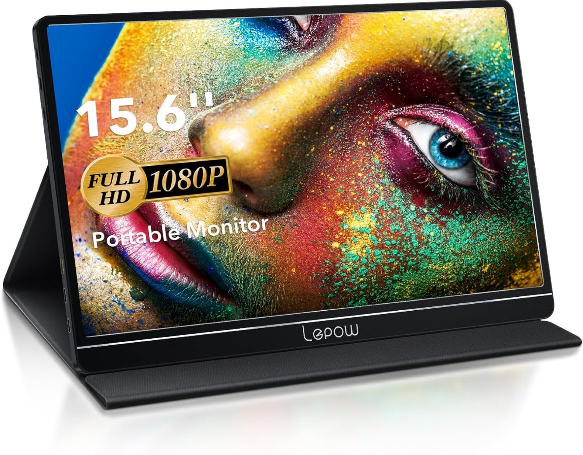 Lepow Portable Monitor 15.6 Inch, FHD 1080P USB-C HDMI Gaming Ultra-Slim IPS Display Eye Care Screen with Speakers, External Monitor for Laptop PC PS4 Xbox Phone w/Smart Cover, Plug & Play Black Lepow Portable Monitor 15.6 Inch, FHD 1080P USB-C HDMI Gaming Ultra-Slim IPS Display Eye Care Screen with Speakers, External Monitor for Laptop PC PS4 Xbox Phone w/Smart Cover, Plug & Play Black