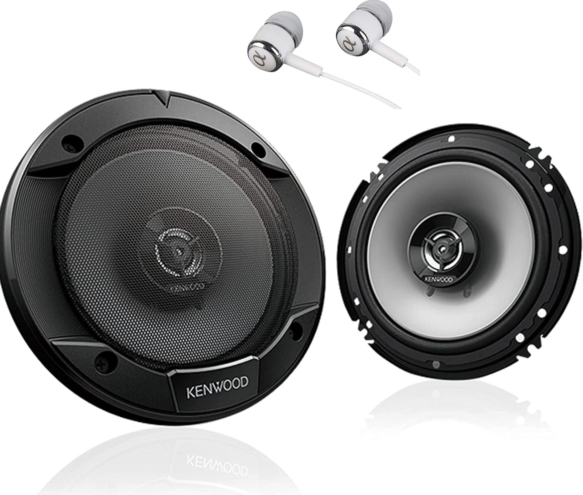 Kenwood 6-1/2″ 300W Max (60W RMS per Pair) 6.5″ KFC 2-Way Sport Series Flush Mount Car Audio Door Coaxial Speakers Kenwood 6-1/2″ 300W Max (60W RMS per Pair) 6.5″ KFC 2-Way Sport Series Flush Mount Car Audio Door Coaxial Speakers