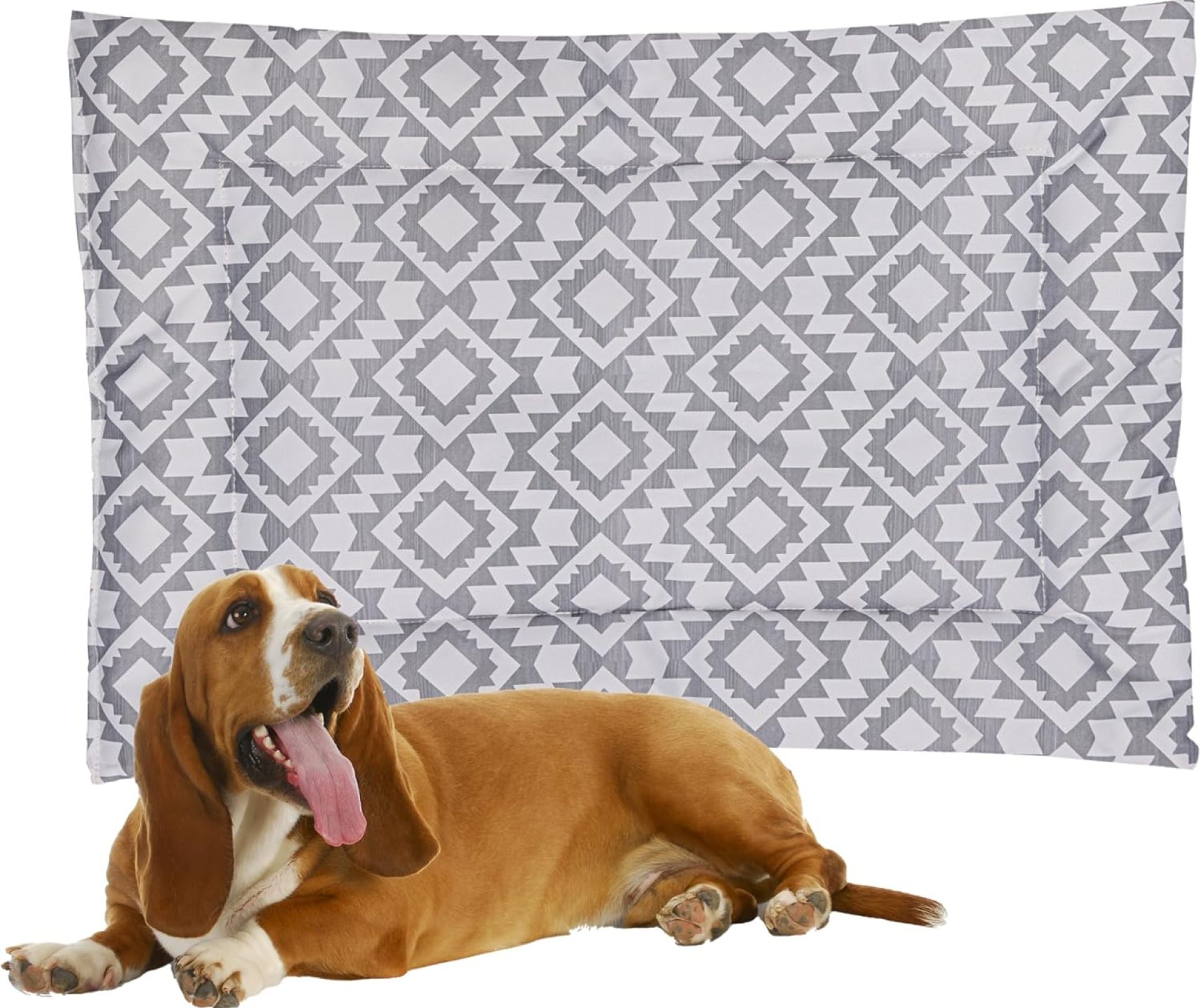 Downtown Pet Supply Dog Crate Pad, 29 x 20 Boho, Waterproof Ripstop Nylon Fabric, Chew Proof, Machine Washable, Medium Padded Downtown Pet Supply Dog Crate Pad, 29 x 20 Boho, Waterproof Ripstop Nylon Fabric, Chew Proof, Machine Washable, Medium Padded