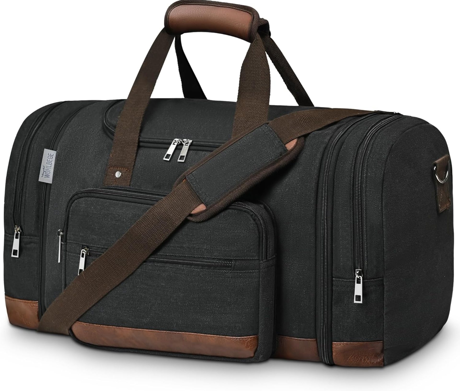 Duffle Bag for Travel,Overnight Weekend Gym Carry On Luggage Bag, 50L Travel Duffel Bag for Men Women, Expandable Spacious Travel Duffel Bag, Black Duffle Bag for Travel,Overnight Weekend Gym Carry On Luggage Bag, 50L Travel Duffel Bag for Men Women, Expandable Spacious Travel Duffel Bag, Black