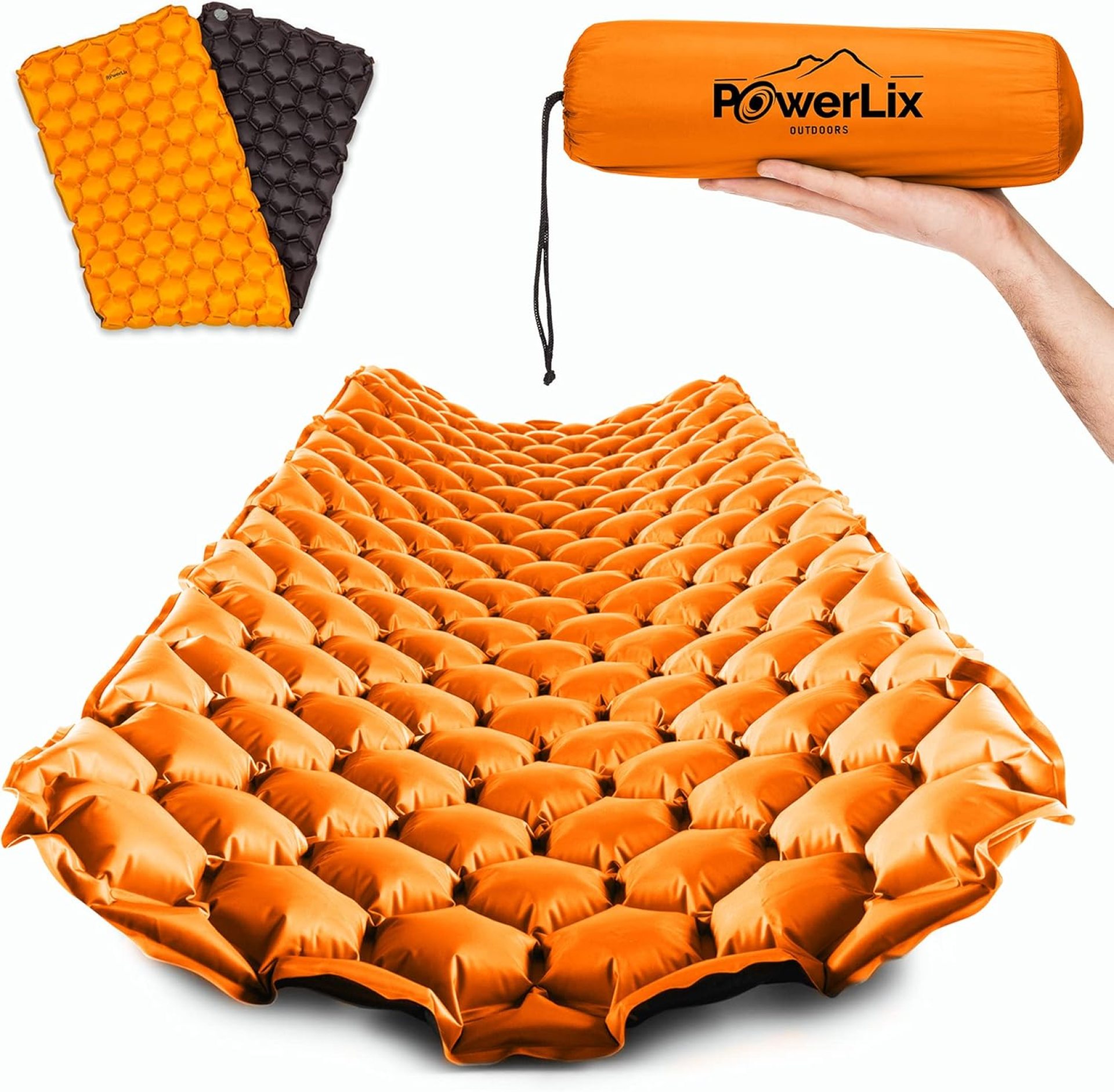 POWERLIX Ultralight Inflatable Camping Sleeping Pad – Camping Mattress for Backpacking, Hiking, Compact Lightweight Air Pad for Camping, Inflation Hand Pump Bag/Repair Kit Included POWERLIX Ultralight Inflatable Camping Sleeping Pad – Camping Mattress for Backpacking, Hiking, Compact Lightweight Air Pad for Camping, Inflation Hand Pump Bag/Repair Kit Included