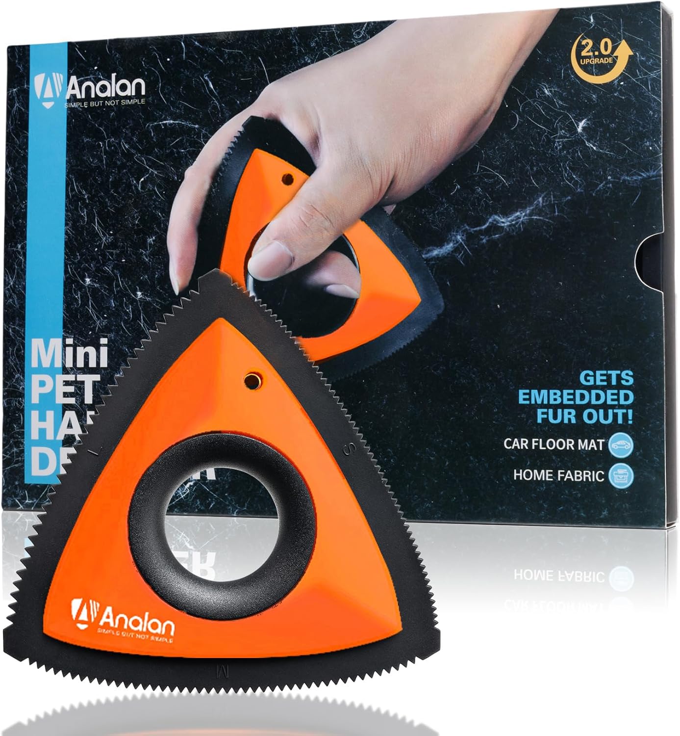Analan Mini Pet Hair Remover for Car Detailing Supplies, Carpet Dog Hair Remover for Car Interior, Triangle Dog Hair Remover for Auto Detailing, Couch, Furniture, Lint, Carpet(Multi-Color) Analan Mini Pet Hair Remover for Car Detailing Supplies, Carpet Dog Hair Remover for Car Interior, Triangle Dog Hair Remover for Auto Detailing, Couch, Furniture, Lint, Carpet(Multi-Color)