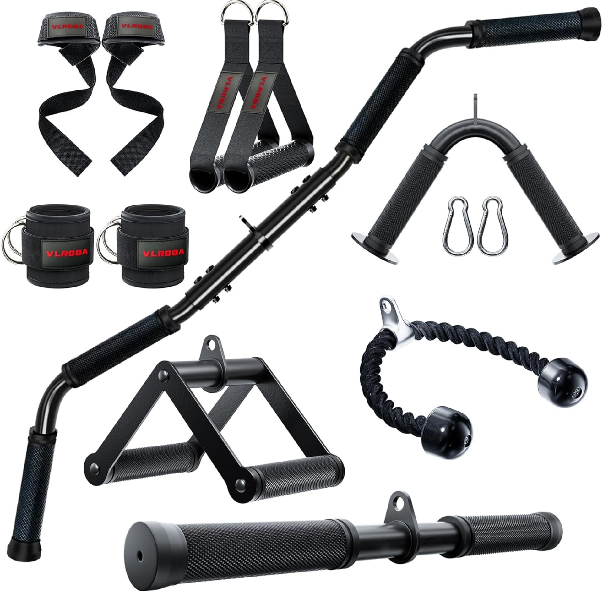Cable Attachments for Gym,Cable Machine Accessories for Home Gym, Triceps Pull Down Attachment, LAT Pull Down Attachment Weight Fitness Cable Attachments for Gym,Cable Machine Accessories for Home Gym, Triceps Pull Down Attachment, LAT Pull Down Attachment Weight Fitness