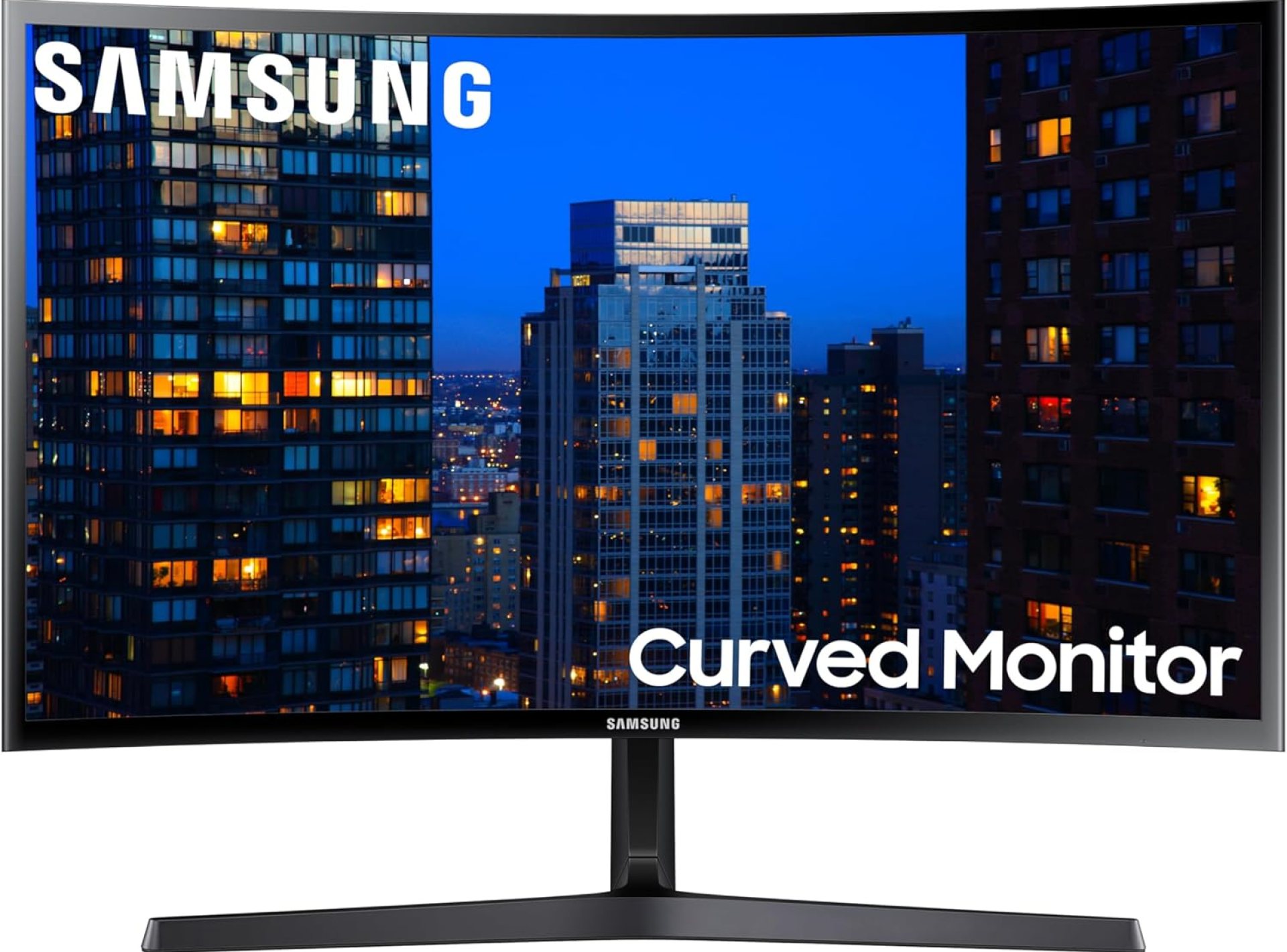 SAMSUNG 27″ CF39 Series FHD 1080p Curved Computer Monitor, Ultra Slim Design, AMD FreeSync, 4ms response, HDMI, DisplayPort, VESA Compatible, Wide Viewing Angle, LC27F398FWNXZA, Black SAMSUNG 27″ CF39 Series FHD 1080p Curved Computer Monitor, Ultra Slim Design, AMD FreeSync, 4ms response, HDMI, DisplayPort, VESA Compatible, Wide Viewing Angle, LC27F398FWNXZA, Black