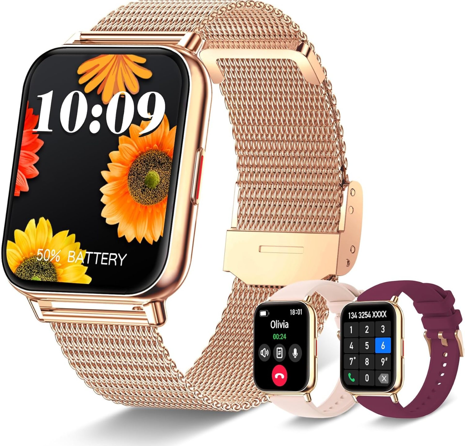 Iaret Smart Watch (Answer/Make Calls), 1.85″ Smart Watches for Women with 100 Sports Modes, Fitness Tracker Heart Rate Sleep Monitor Pedometer Calories, Waterproof Fitness Watch for Android iPhone Iaret Smart Watch (Answer/Make Calls), 1.85″ Smart Watches for Women with 100 Sports Modes, Fitness Tracker Heart Rate Sleep Monitor Pedometer Calories, Waterproof Fitness Watch for Android iPhone