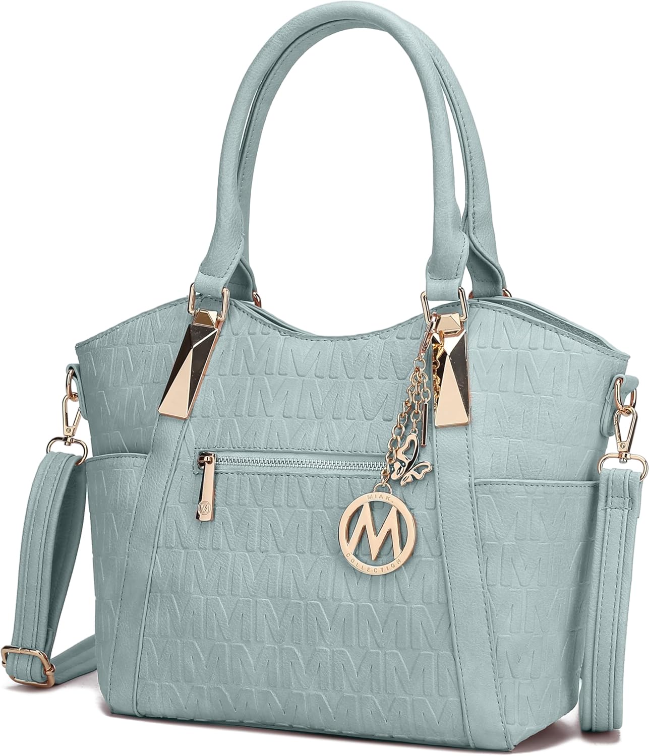 MKF Collection Tote Satchel Handbag for Women: PU Leather Shoulder Bag – Top-Handle Purse, Ladies Pocketbook By Mia K MKF Collection Tote Satchel Handbag for Women: PU Leather Shoulder Bag – Top-Handle Purse, Ladies Pocketbook By Mia K