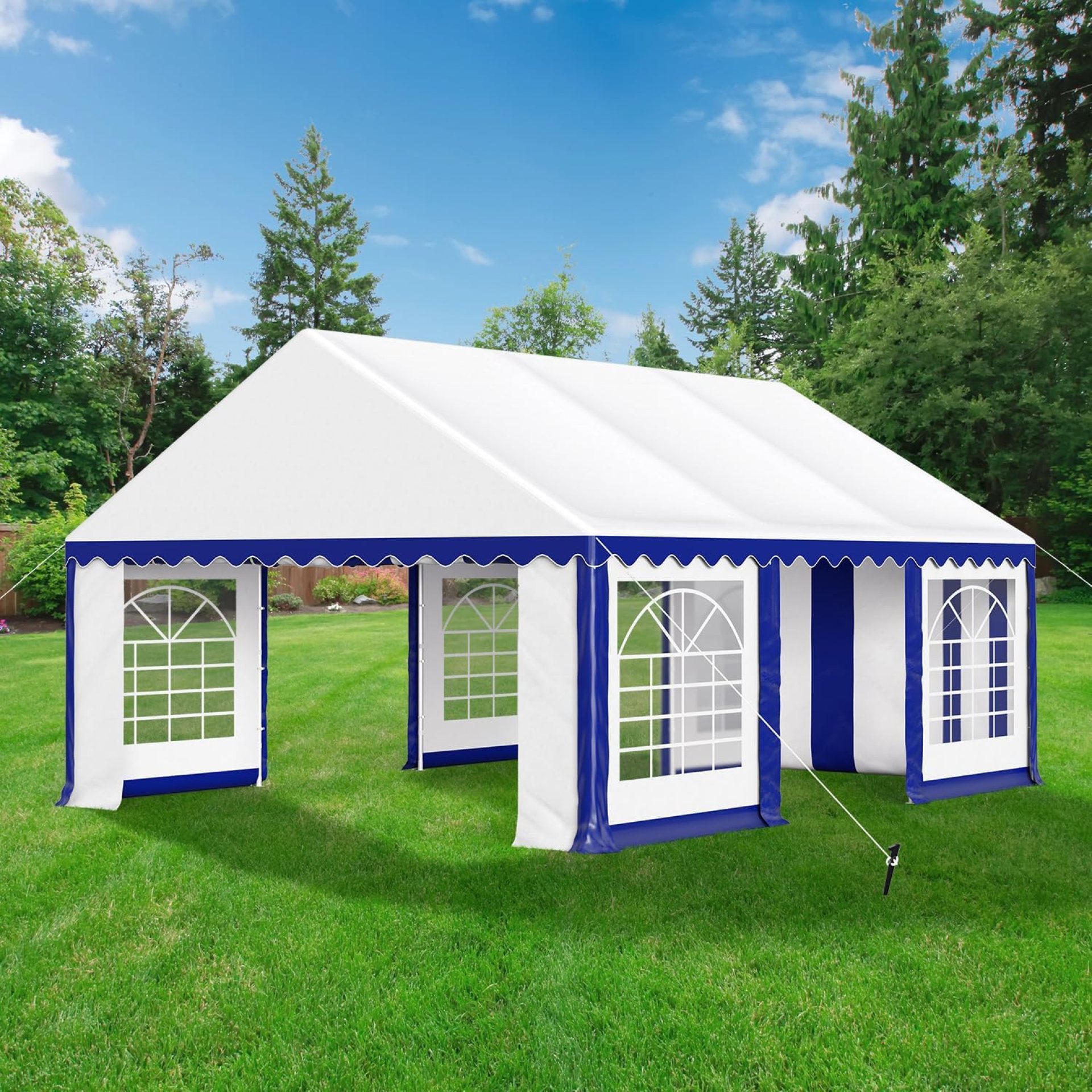 GREEN PARTY 16x20FT Party Tent Heavy Duty, Large Wedding Event Shelters with 3 Carry Bags & Removable Sidewalls, Outdoor Canopy Gazebo Commercial Tent for Carport Camping Garden Patio GREEN PARTY 16x20FT Party Tent Heavy Duty, Large Wedding Event Shelters with 3 Carry Bags & Removable Sidewalls, Outdoor Canopy Gazebo Commercial Tent for Carport Camping Garden Patio