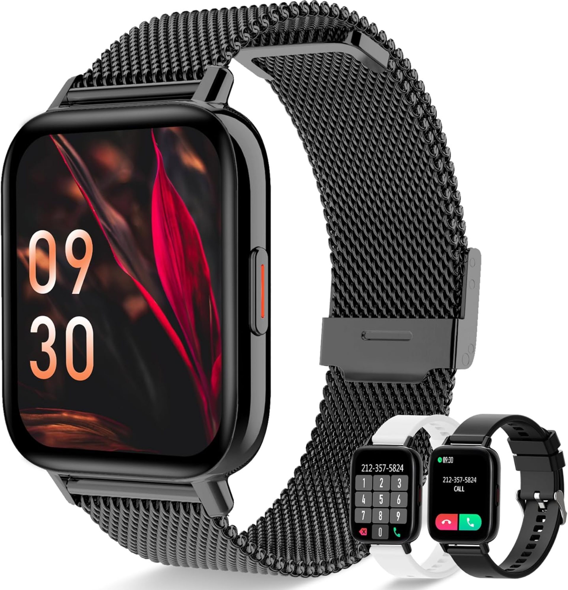 Smart Watch for Women(Answer/Make Call) 1.7″ Touch Screen Fitness Tracker with Step Calorie Digital Watch for iOS&Android Waterproof Smartwatch Heart Rate Sleep Blood Oxygen Monitor with 3 Straps Smart Watch for Women(Answer/Make Call) 1.7″ Touch Screen Fitness Tracker with Step Calorie Digital Watch for iOS&Android Waterproof Smartwatch Heart Rate Sleep Blood Oxygen Monitor with 3 Straps