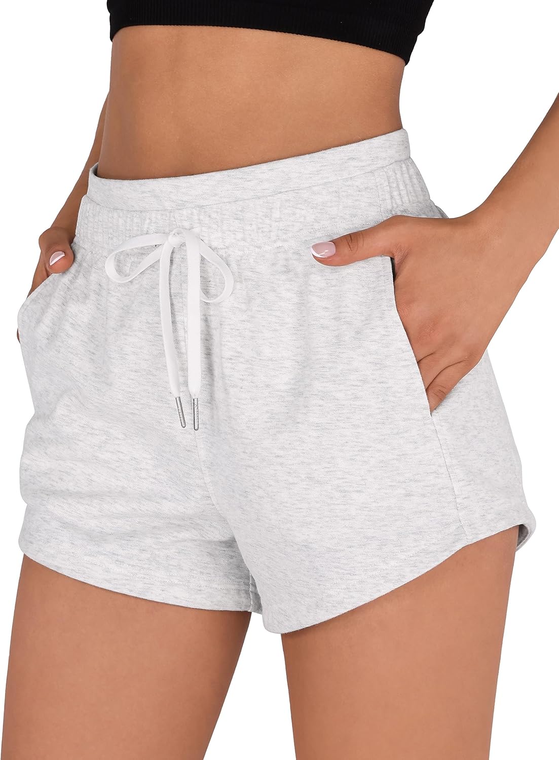 ODODOS Women’s Sweat Shorts with Pockets Cotton French Terry Drawstring Summer Workout Casual Lounge Shorts ODODOS Women’s Sweat Shorts with Pockets Cotton French Terry Drawstring Summer Workout Casual Lounge Shorts