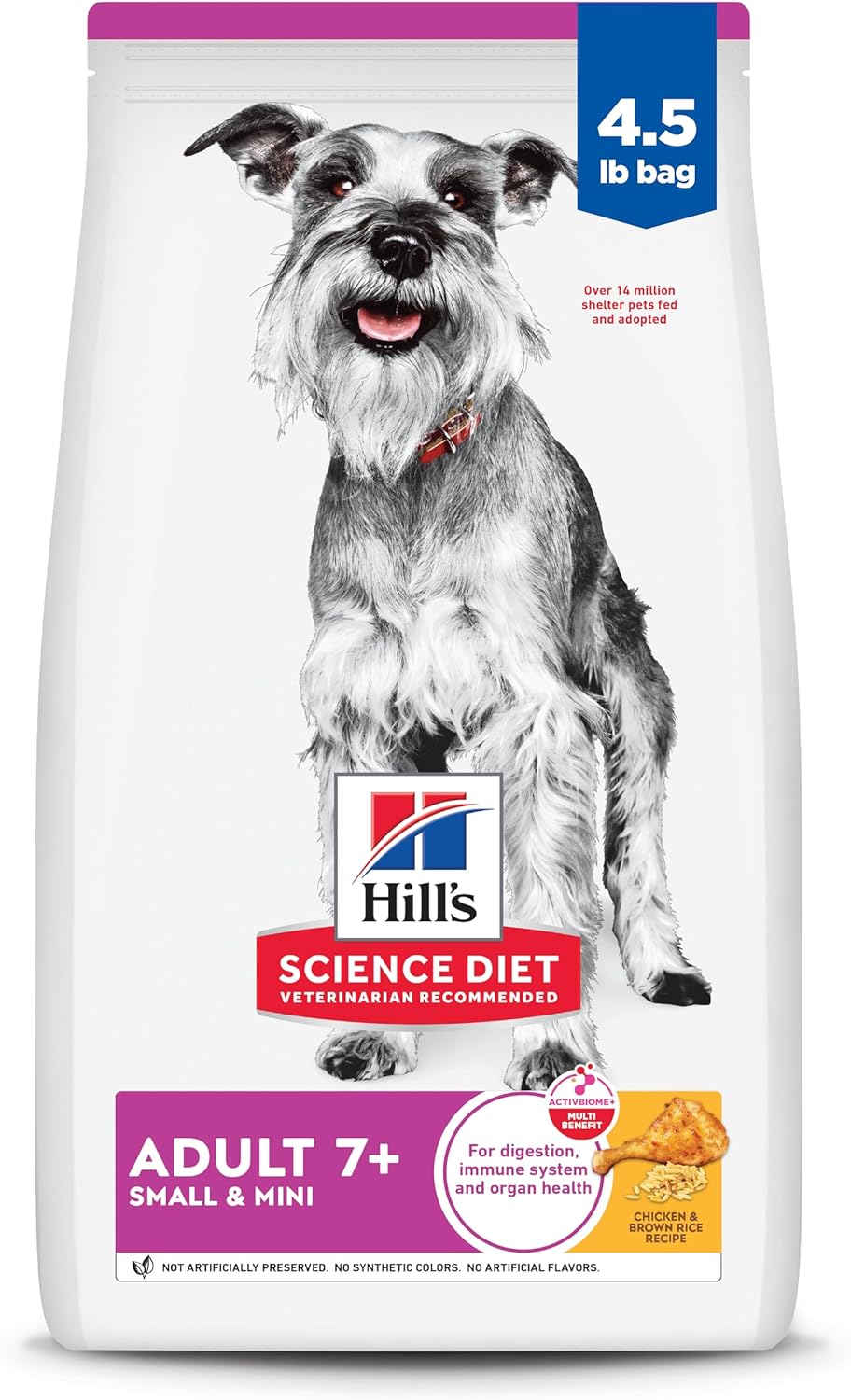 Hill’s Science Diet Small & Mini, Senior Adult 7+, Small & Mini Breeds Senior Premium Nutrition, Dry Dog Food, Chicken, Brown Rice, & Barley, 4.5 lb Bag Hill’s Science Diet Small & Mini, Senior Adult 7+, Small & Mini Breeds Senior Premium Nutrition, Dry Dog Food, Chicken, Brown Rice, & Barley, 4.5 lb Bag