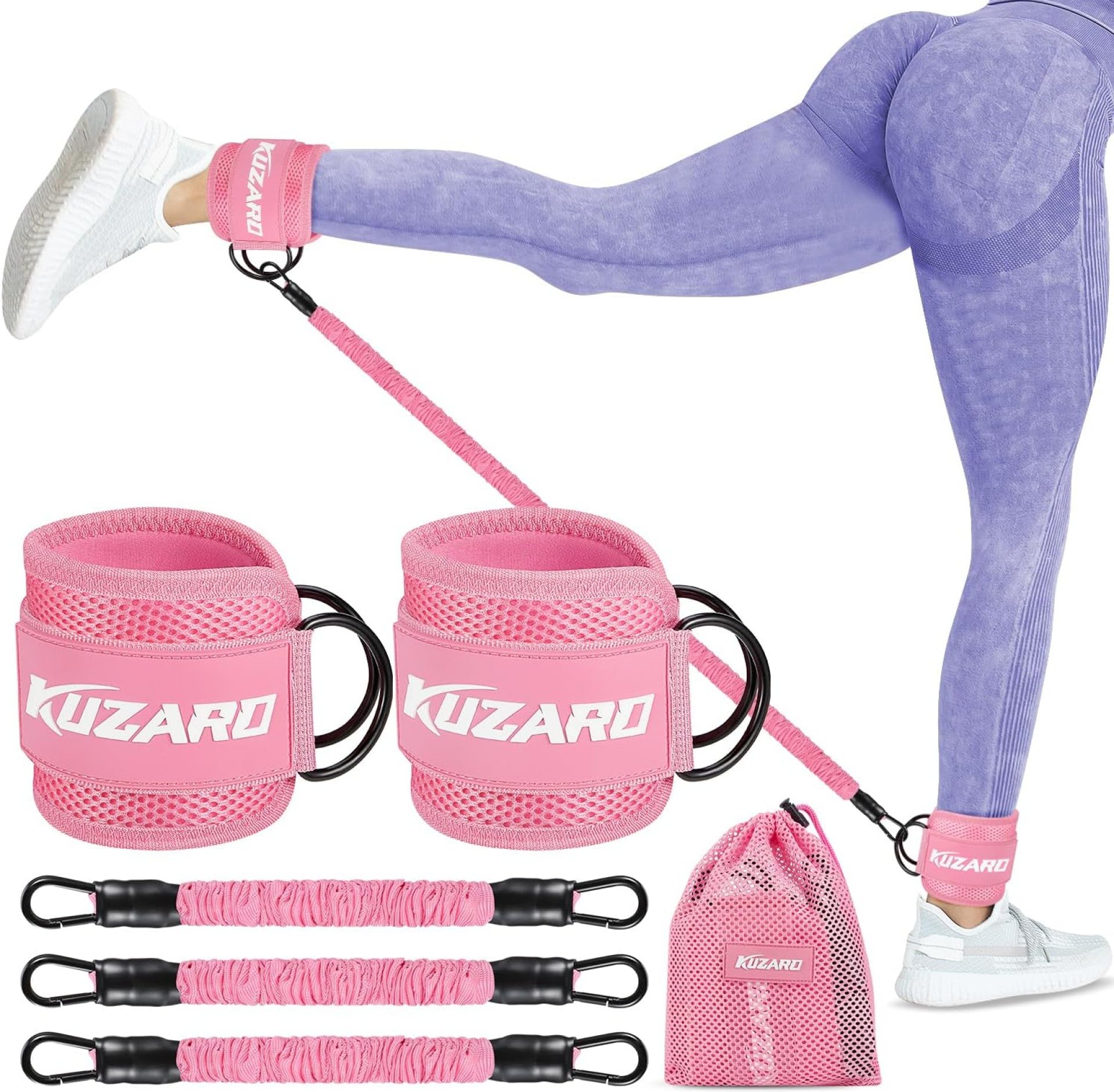 Ankle Resistance Bands with Cuffs, Women Workout Equipment for Legs, Butt, Hip & Glute Training, Kickback Exercise Bands for Booty Lift, Toning & Sculpting, Exercise Bands with Ankle Straps Ankle Resistance Bands with Cuffs, Women Workout Equipment for Legs, Butt, Hip & Glute Training, Kickback Exercise Bands for Booty Lift, Toning & Sculpting, Exercise Bands with Ankle Straps