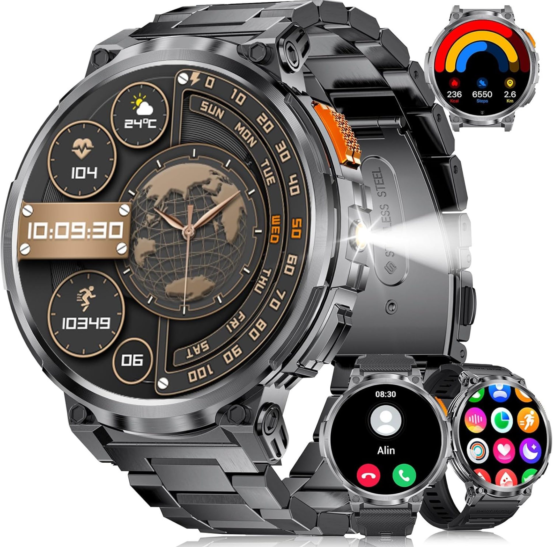 LIGE Smart Watches for Men with 1.85″ Screen, 730mAh Battery Fitness Tracker with Flashlight/Make/Answer Call/120Sports Mode/Sleep Monitoring/Heart Rate Monitoring, iOS Android waterproof Sports Watch LIGE Smart Watches for Men with 1.85″ Screen, 730mAh Battery Fitness Tracker with Flashlight/Make/Answer Call/120Sports Mode/Sleep Monitoring/Heart Rate Monitoring, iOS Android waterproof Sports Watch