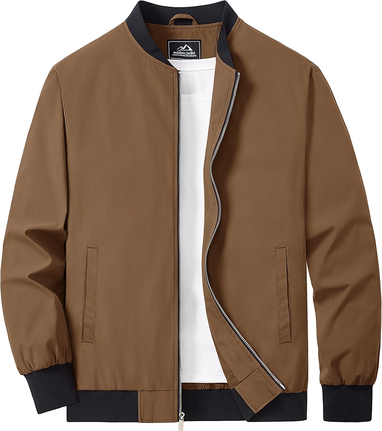 MAGCOMSEN Men’s Bomber Jacket Lightweight Casual Zip Up Windbreaker Spring Fall Golf Coat with Pockets MAGCOMSEN Men’s Bomber Jacket Lightweight Casual Zip Up Windbreaker Spring Fall Golf Coat with Pockets