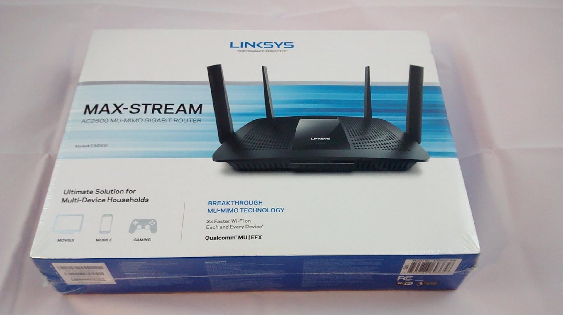 Linksys AC2600 4 x 4 MU-MIMO Dual-Band Gigabit Router with USB 3.0 and eSATA (EA8500) Linksys AC2600 4 x 4 MU-MIMO Dual-Band Gigabit Router with USB 3.0 and eSATA (EA8500)