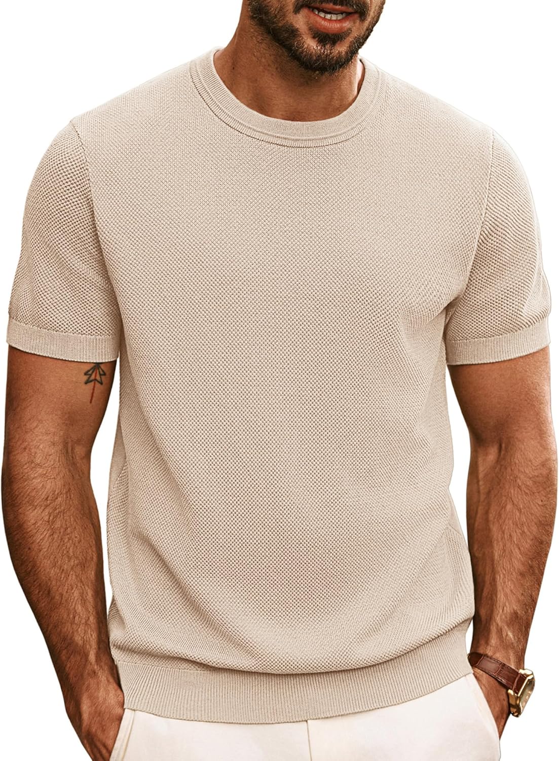 PJ PAUL JONES Mens Casual T-Shirts Classic Short Sleeve Knit Tees Crewneck Solid Tee Shirts PJ PAUL JONES Mens Casual T-Shirts Classic Short Sleeve Knit Tees Crewneck Solid Tee Shirts