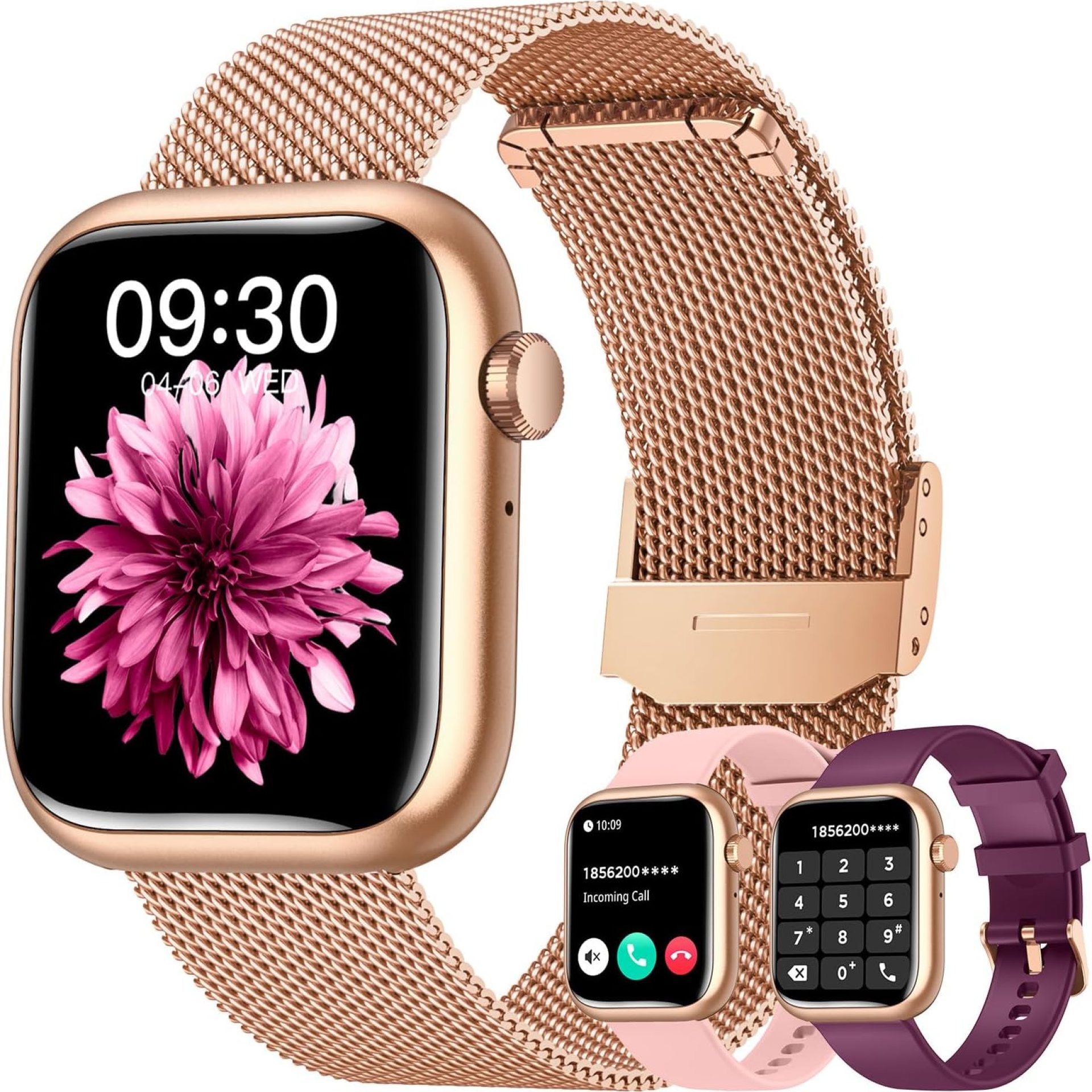 Smartwatch Women for Android Phones iOS: Gold Smart Watches for Women Fitness Tracker 1.83″ Touchscreen Waterproof Smartwatches with Answer/Make Call Blood Pressure Heart Rate Sport Pedometer Monitor Smartwatch Women for Android Phones iOS: Gold Smart Watches for Women Fitness Tracker 1.83″ Touchscreen Waterproof Smartwatches with Answer/Make Call Blood Pressure Heart Rate Sport Pedometer Monitor