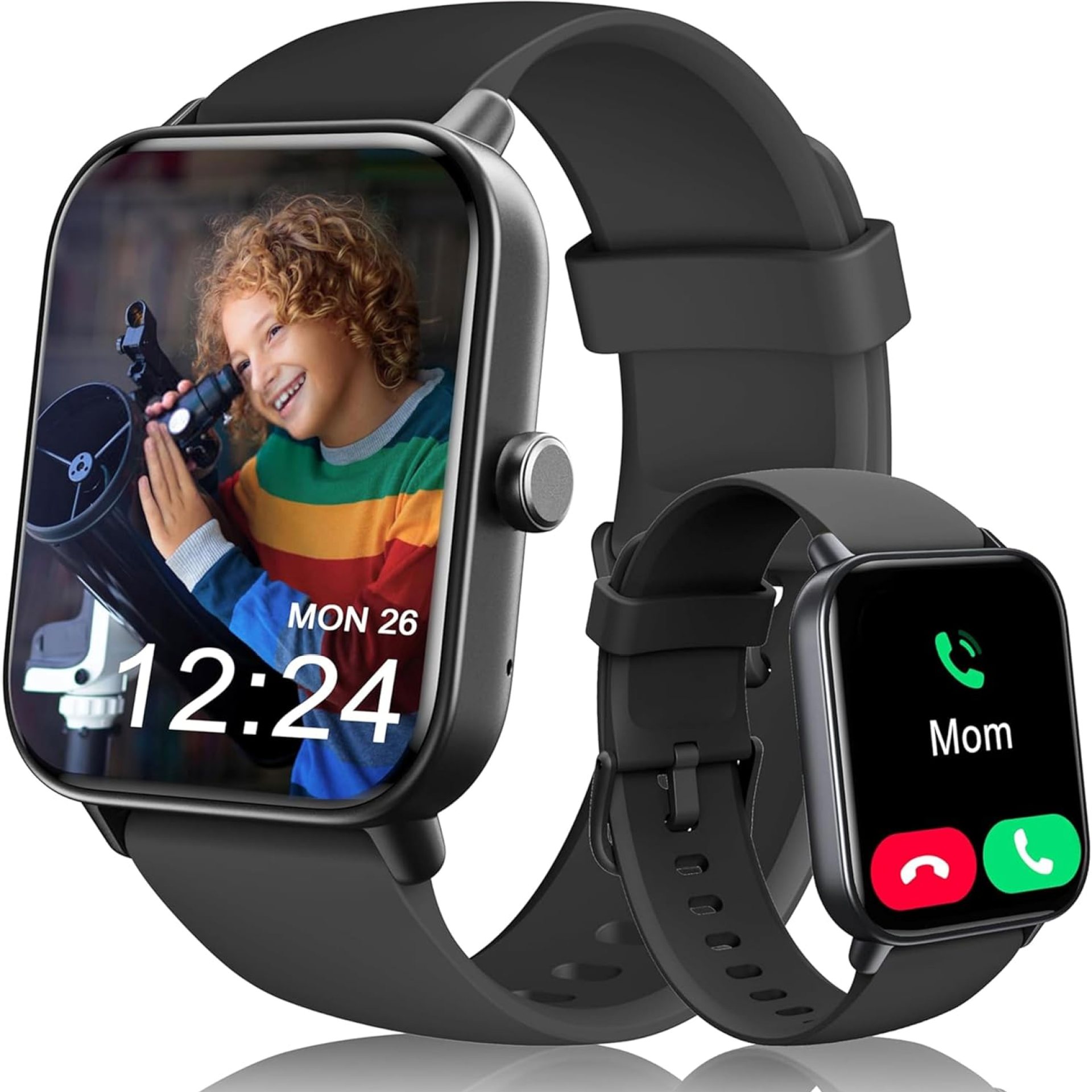 KALINCO Kids Smart Watch for Boys Girls Teens, IP68 Waterproof Swimming Smartwatch, 1.8” Fitness Activity Tracker Watch with 100 Sports Modes, Alarm, Heart Rate & Sleep Monitor Pedometer KALINCO Kids Smart Watch for Boys Girls Teens, IP68 Waterproof Swimming Smartwatch, 1.8” Fitness Activity Tracker Watch with 100 Sports Modes, Alarm, Heart Rate & Sleep Monitor Pedometer