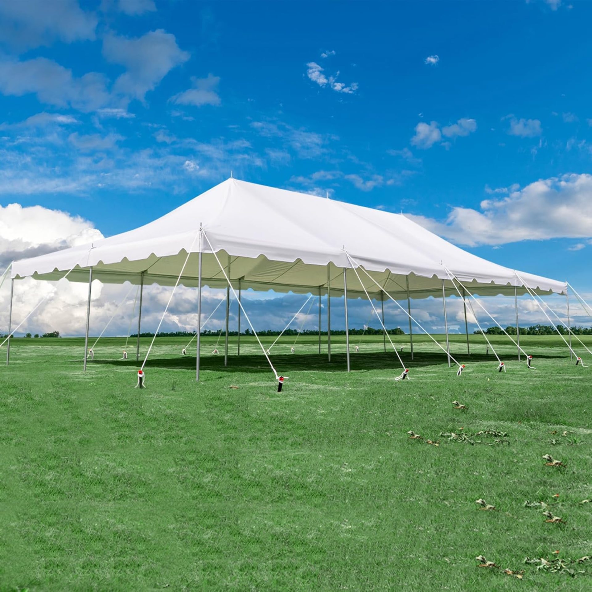 EROMMY 20x40ft Pole Party Tent, Weekend Canopy Heavy Duty with Carry Bags, PVC Fire Retardant Outdoor Canopies for 160 People, Large Tents for Parties, Events, Weddings, White EROMMY 20x40ft Pole Party Tent, Weekend Canopy Heavy Duty with Carry Bags, PVC Fire Retardant Outdoor Canopies for 160 People, Large Tents for Parties, Events, Weddings, White