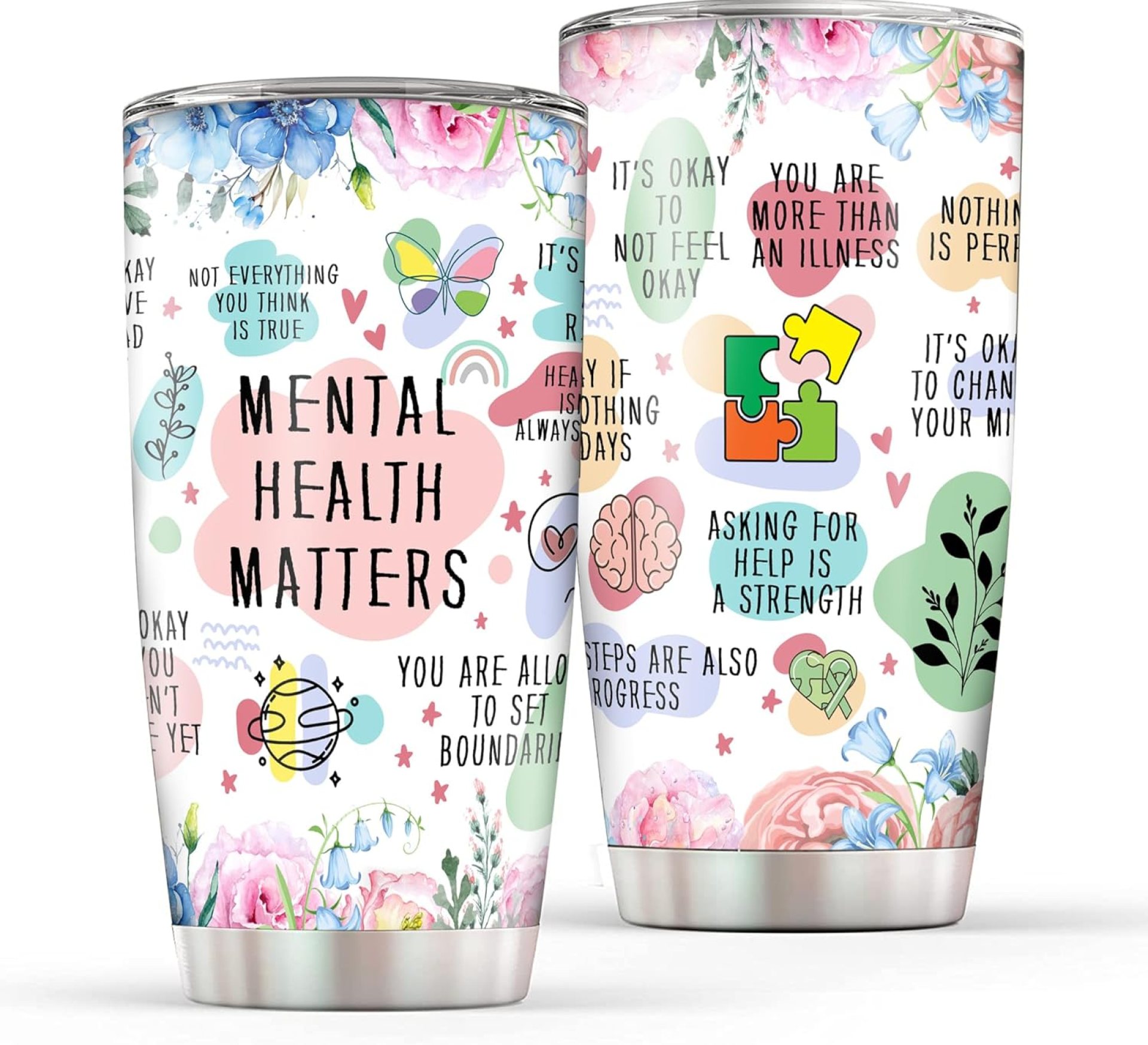Mental Health Gifts for Women Positive Daily Affirmations Cup Tumbler 20Oz – Sobriety, Self Love, Inspirational, Motivational Gifts Coffee Travel Mugs for Women, Therapy/Counseling/Therapist Gift Mental Health Gifts for Women Positive Daily Affirmations Cup Tumbler 20Oz – Sobriety, Self Love, Inspirational, Motivational Gifts Coffee Travel Mugs for Women, Therapy/Counseling/Therapist Gift