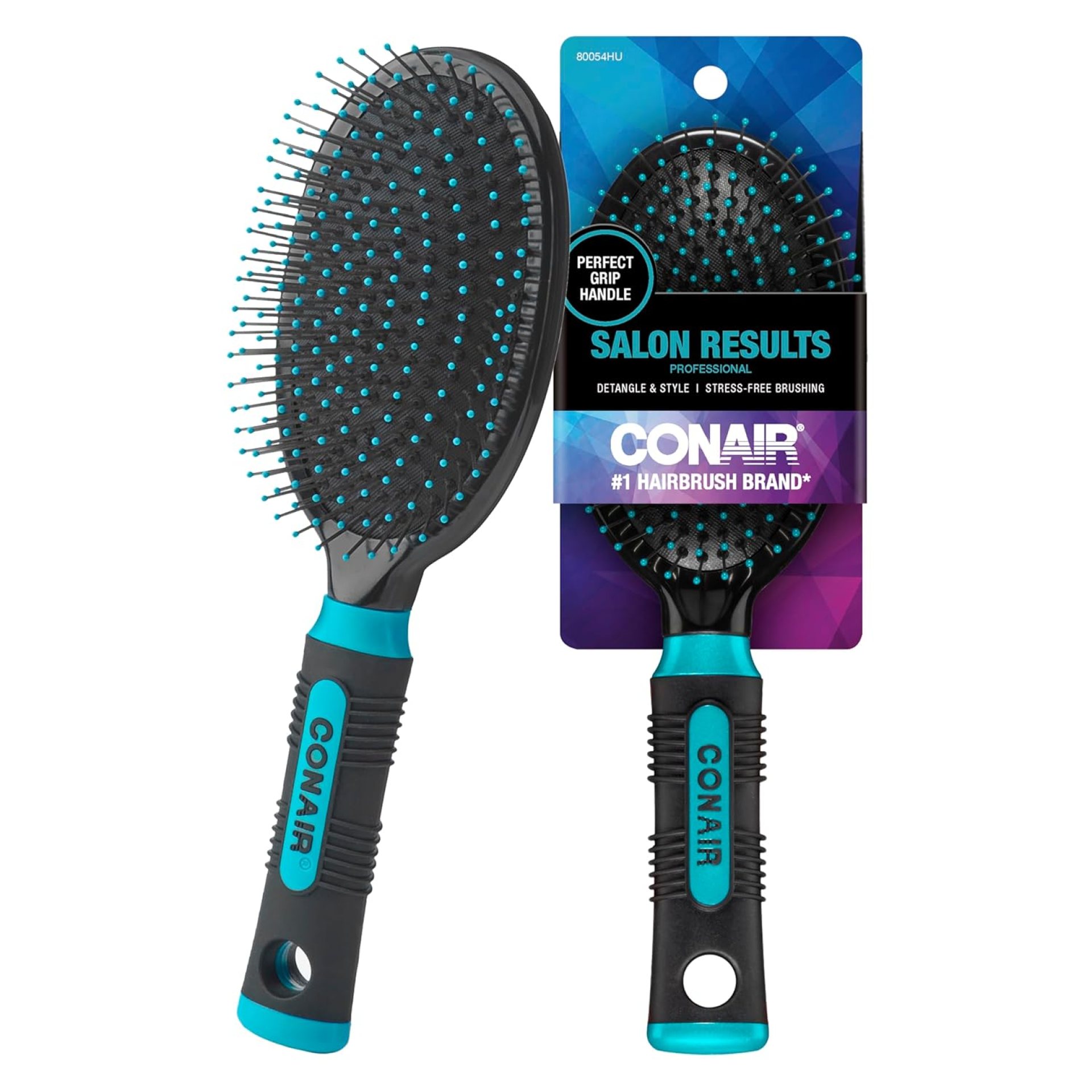 Conair Salon Results Hairbrush for Men and Women – Detangling Hair brush – Hairbrush for all hair types – Wire Bristles and Cushion Base Conair Salon Results Hairbrush for Men and Women – Detangling Hair brush – Hairbrush for all hair types – Wire Bristles and Cushion Base